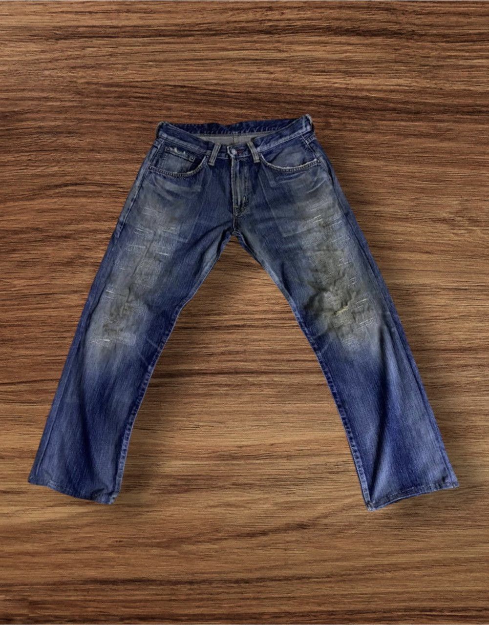 Edwin Vintage Edwin Distressed Denim Size US 33 - 1 Thumbnail