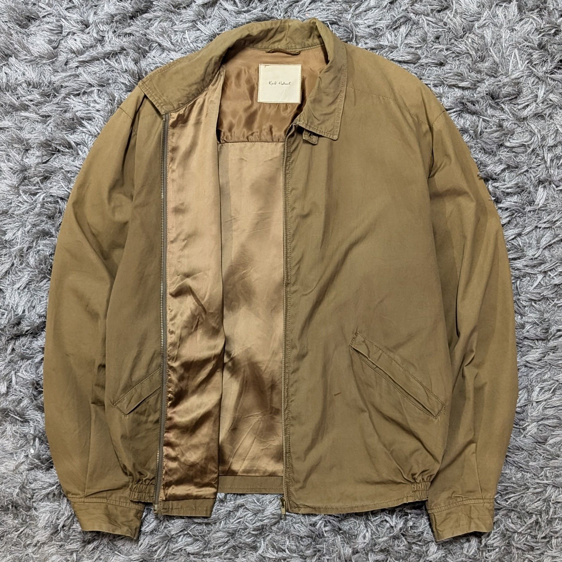 Karl Helmut Vintage Karl Helmut Sunfaded Zipper Bomber Jacket Outerwear Size US L / EU 52-54 / 3 - 2 Thumbnail