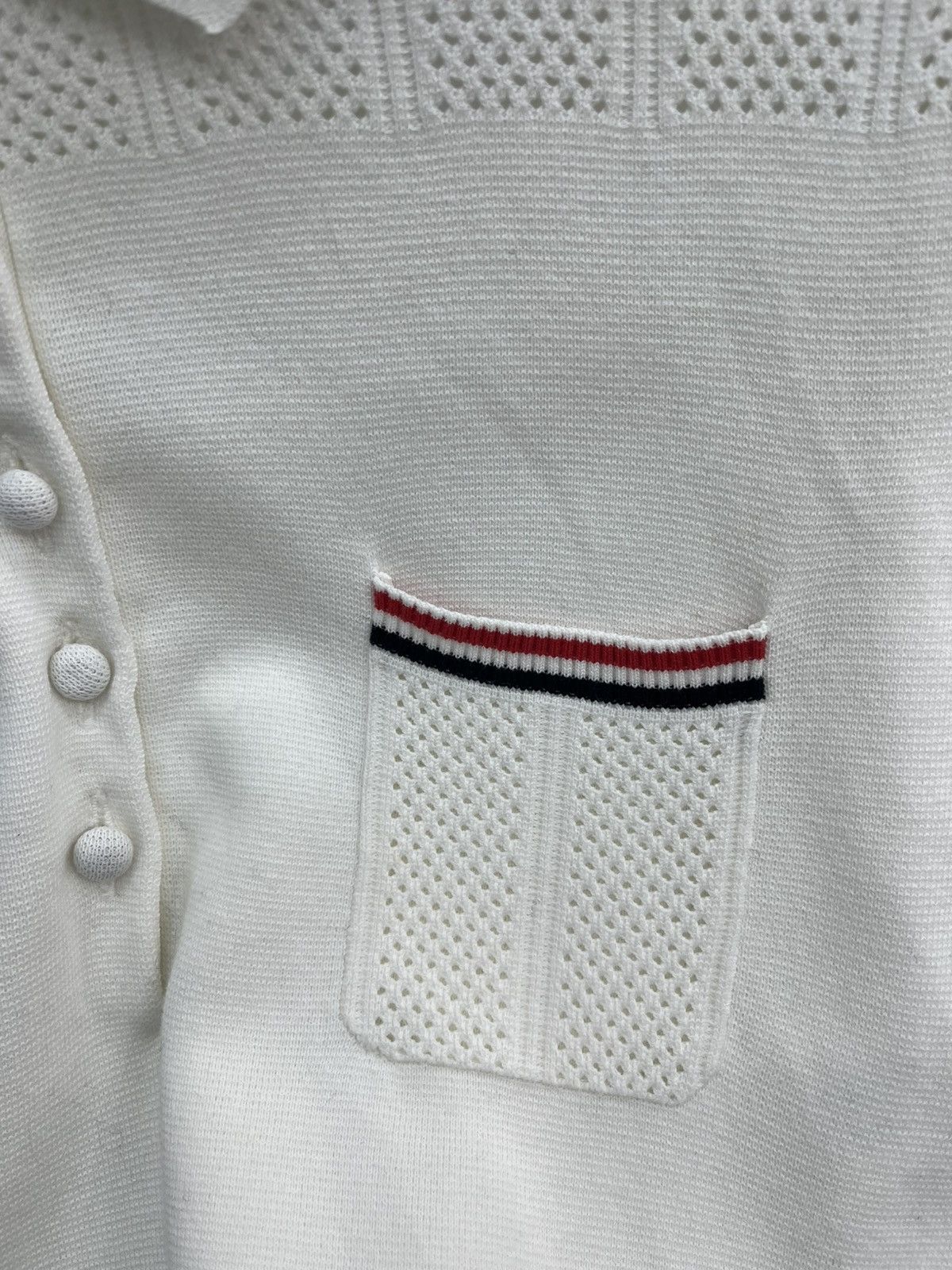Thom Browne Thom Browne Silk Cotton Short Sleeve Sweater Size XS / US 0-2 / IT 36-38 - 4 Thumbnail