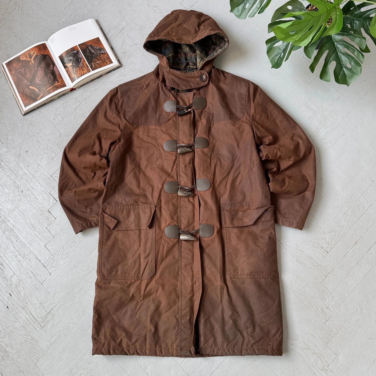 Vintage Vintage Traditional Waxed Cotton Duffle Coat British Style Size M / US 6-8 / IT 42-44 - 1 Thumbnail