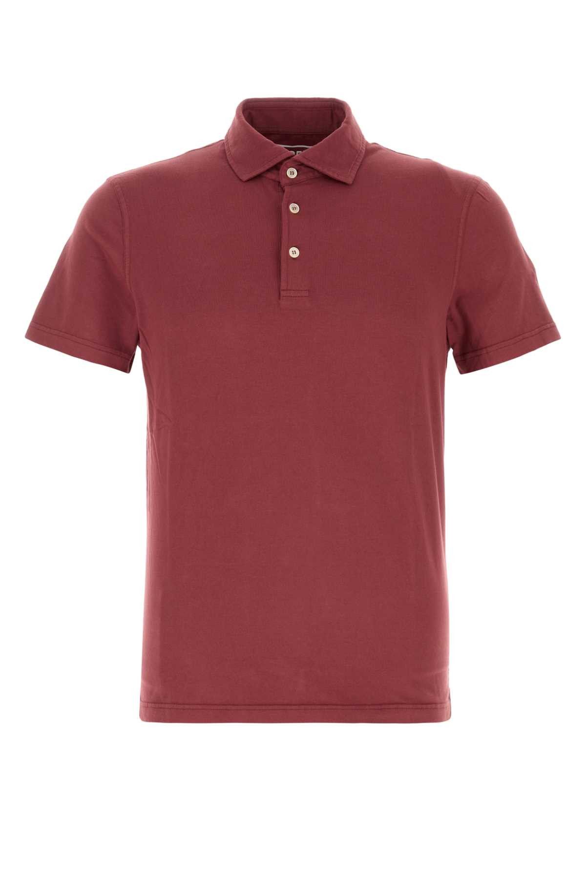 Fedeli Tyrian Purple Stretch Cotton Polo Shirt Size US M / EU 48-50 / 2 - 1 Thumbnail