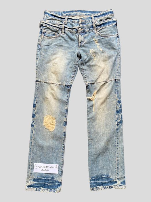 Archival Clothing PPFM Double Waist Denim | Grailed