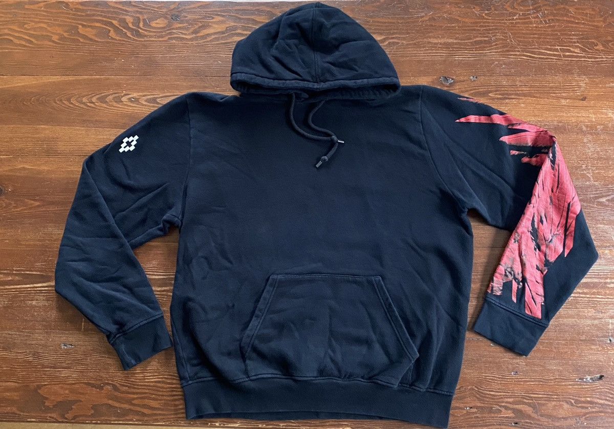 Marcelo Burlon Marcelo Burlon Red Feather Wing Black Hoodie Sweatshirt Size US XL / EU 56 / 4 - 2 Thumbnail