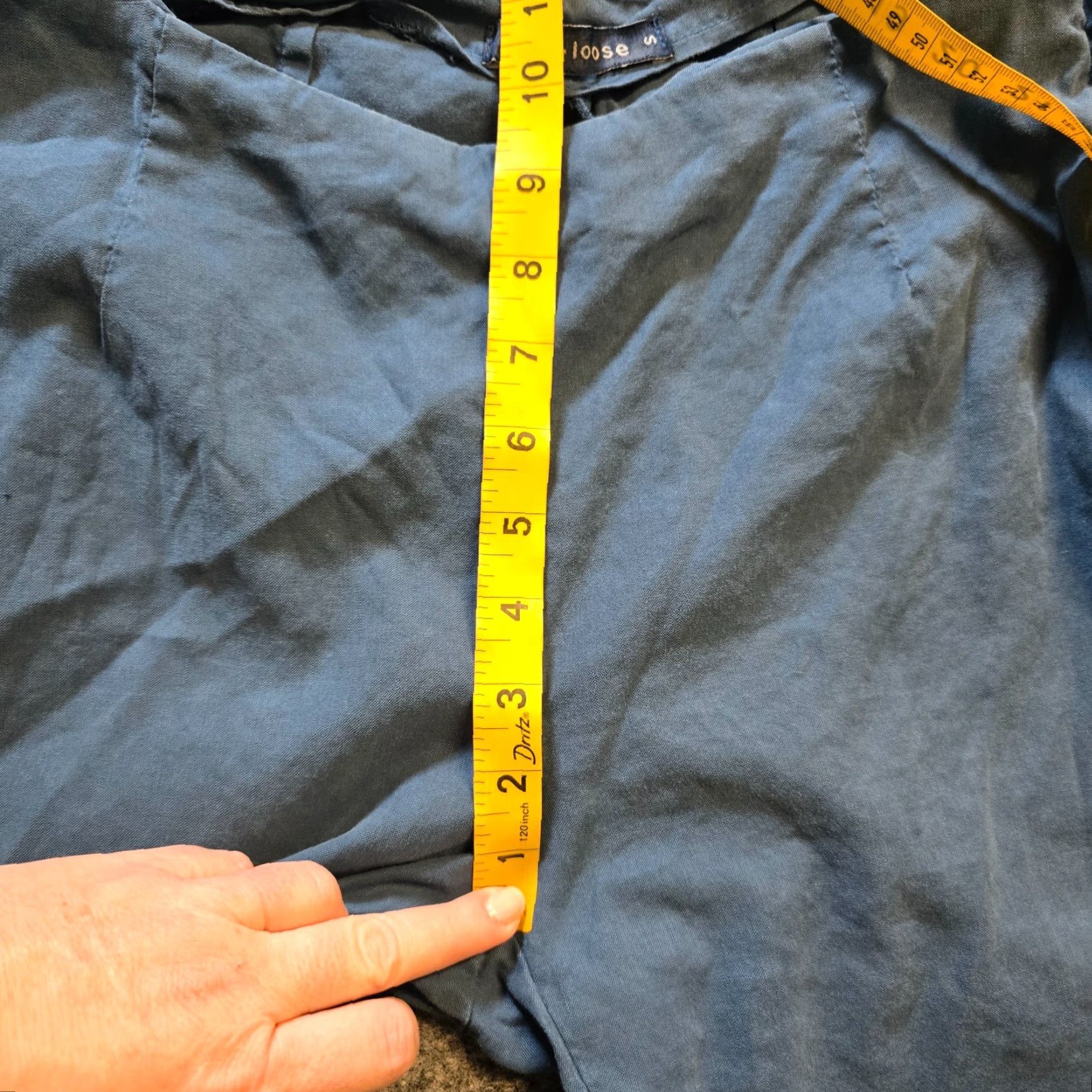 Vintage Cutloose Pants Womens Size Small Blue Linen Blend Side Zip Cropped Capsule Basic Pants Women Regular Size S Blue Cropped Size 28" / US 6 / IT 42 - 6 Thumbnail