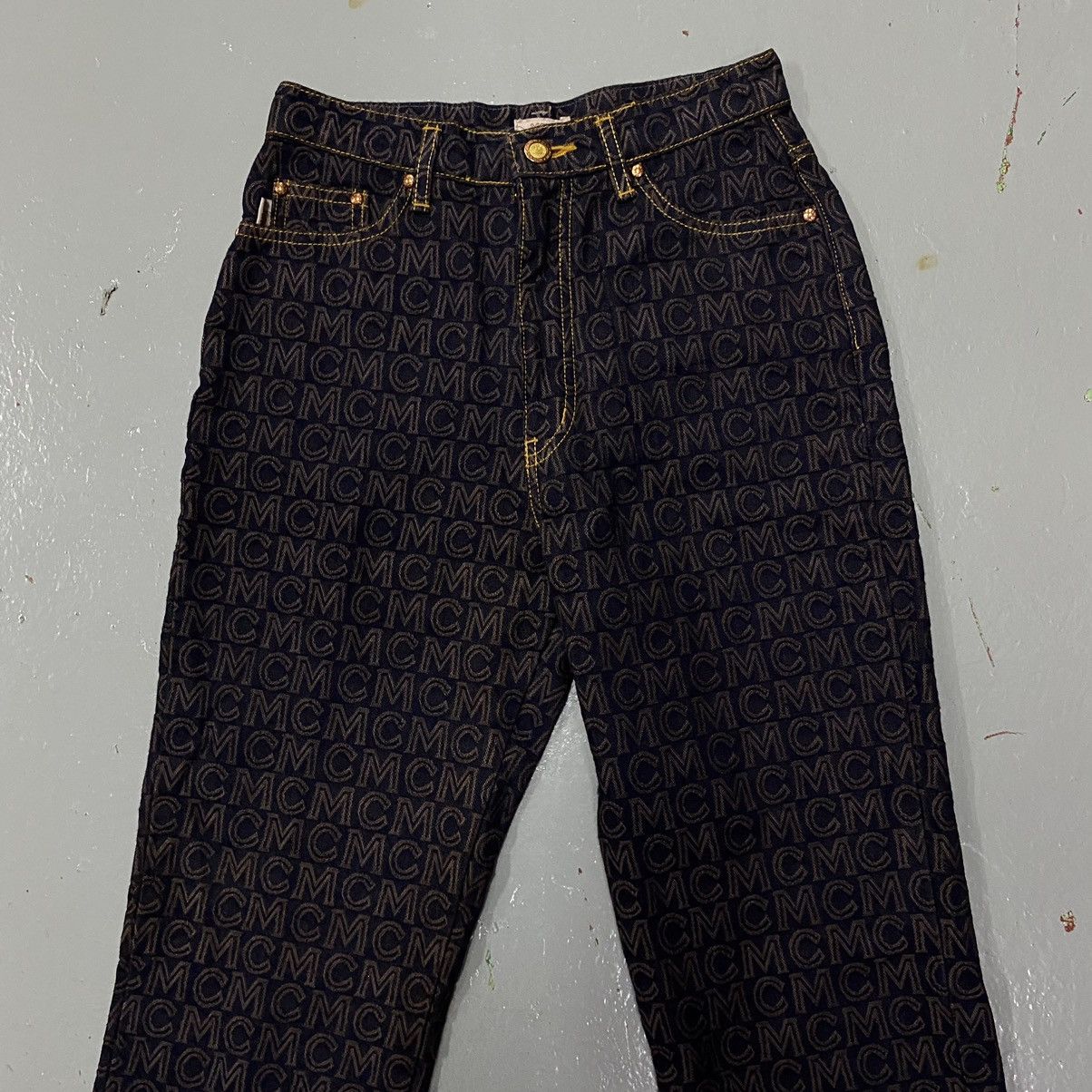 MCM × Vintage Vintage Mcm Monogram Denim Jeans Pants Size US 27 - 5 Thumbnail