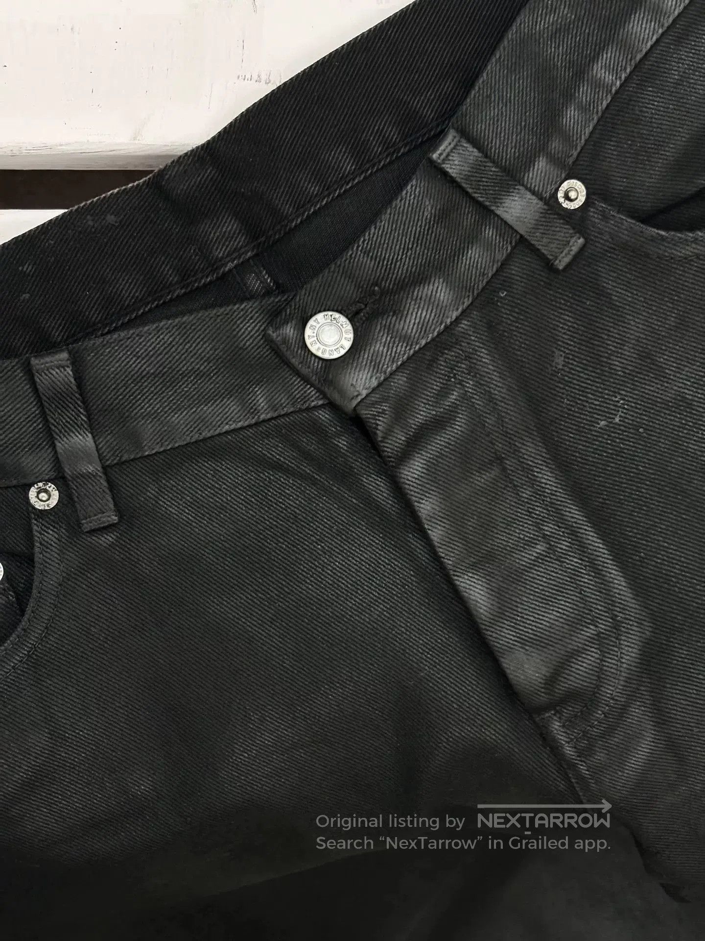 Helmut Lang helmut lang aw1998 waxed denim pants. Size US 31 - 2 Thumbnail