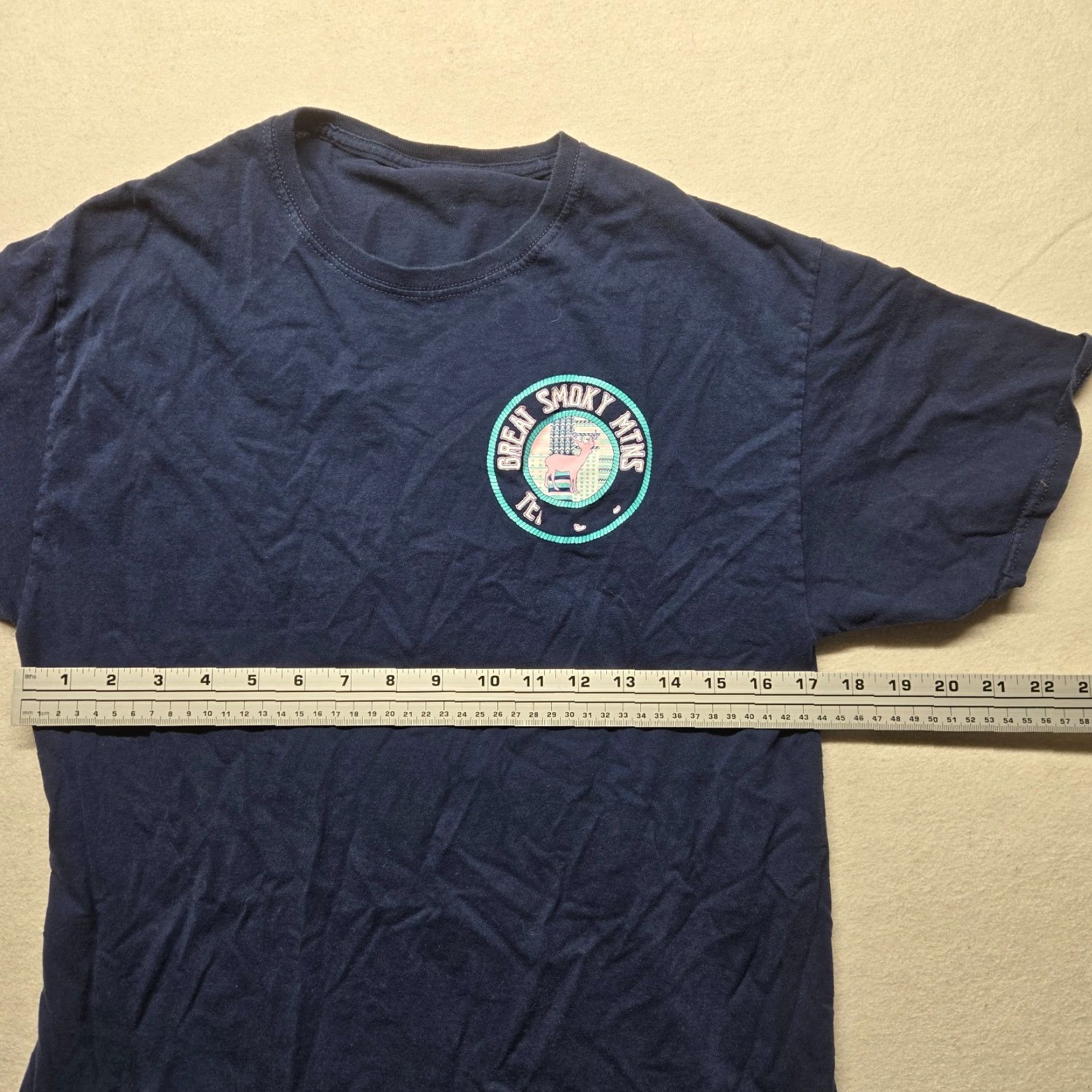 Vintage Great Smoky Mountains Blue Short Sleeve T-Shirt Unisex Small Animals Mens Size US S / EU 44-46 / 1 - 4 Thumbnail