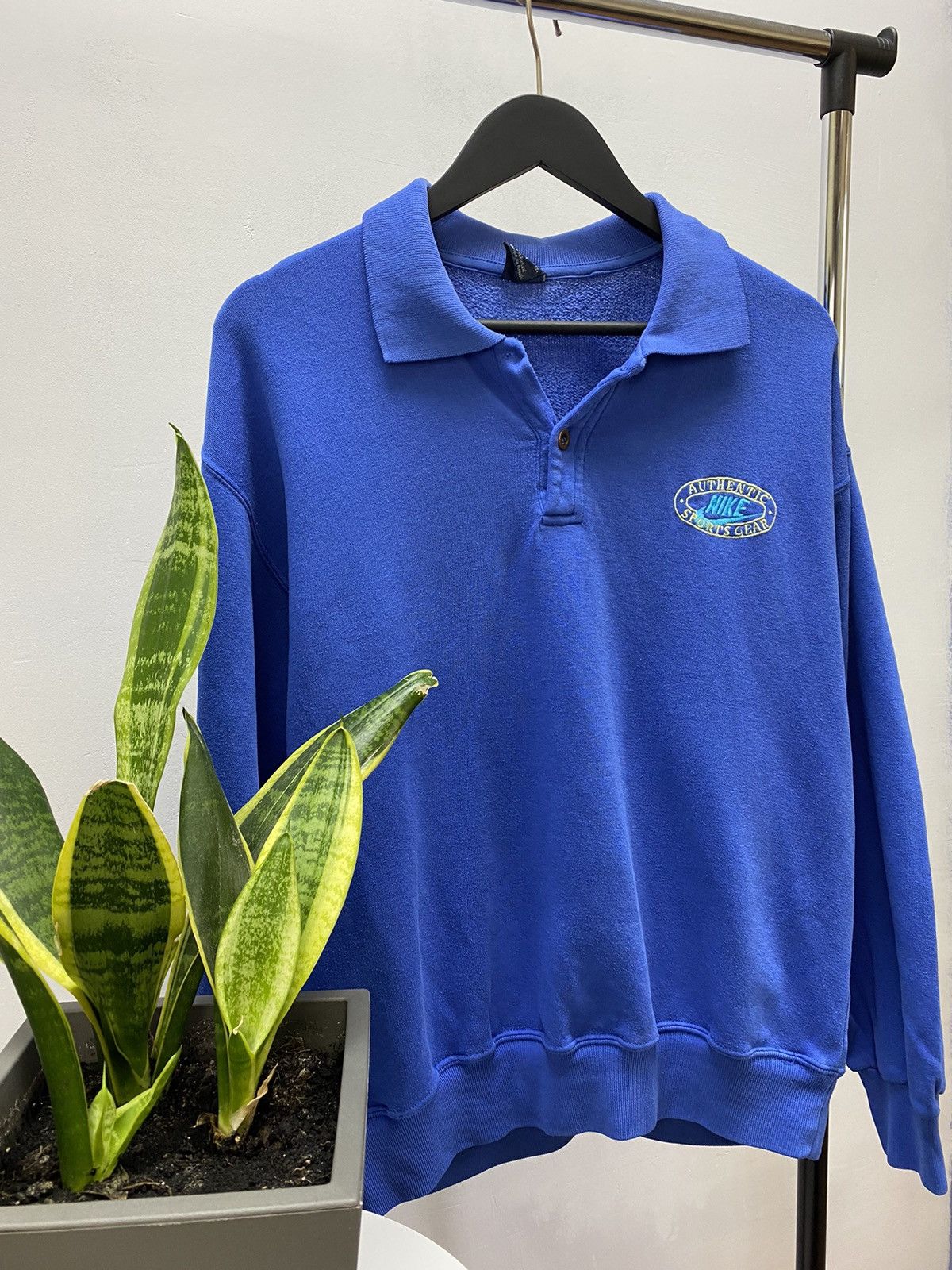 Nike × Vintage RARE Vintage 80s Nike Longsleeve Collared Polo T Shirt Size US M / EU 48-50 / 2 - 2 Thumbnail
