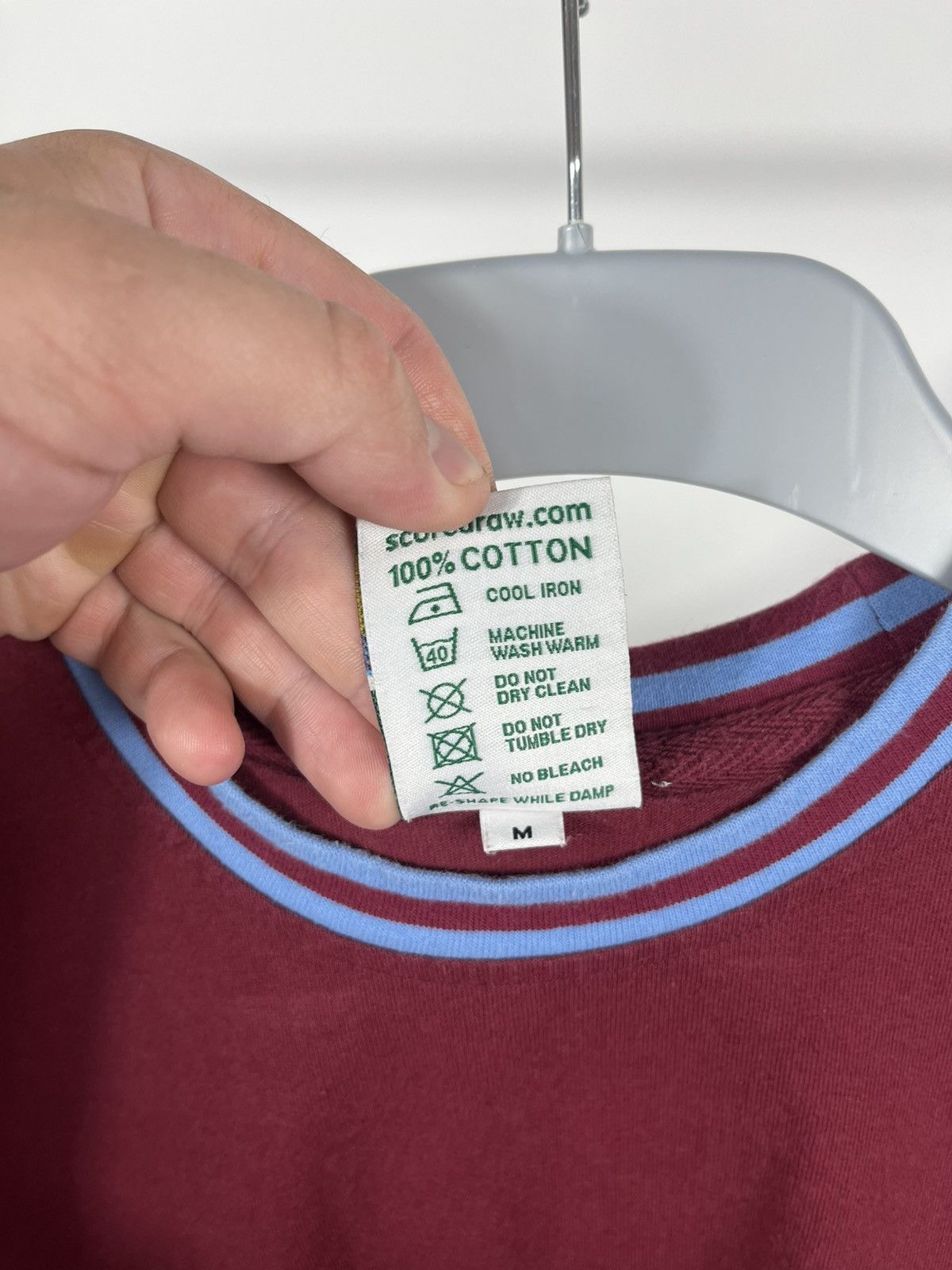 Vintage West Ham Retro Shirt #6 Score Draw Claret Blue M Size US M / EU 48-50 / 2 - 5 Thumbnail