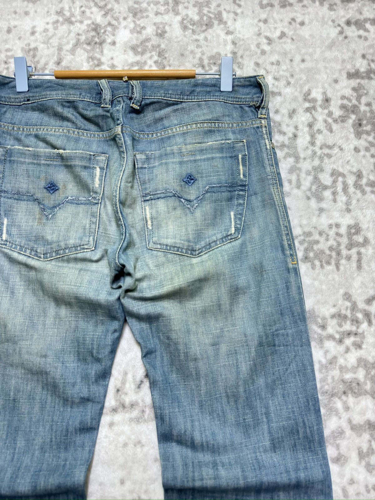 Diesel Diesel Zathan Regular Bootcut Light Wash Denim Jeans Y2K Size US 30 / EU 46 - 8 Thumbnail