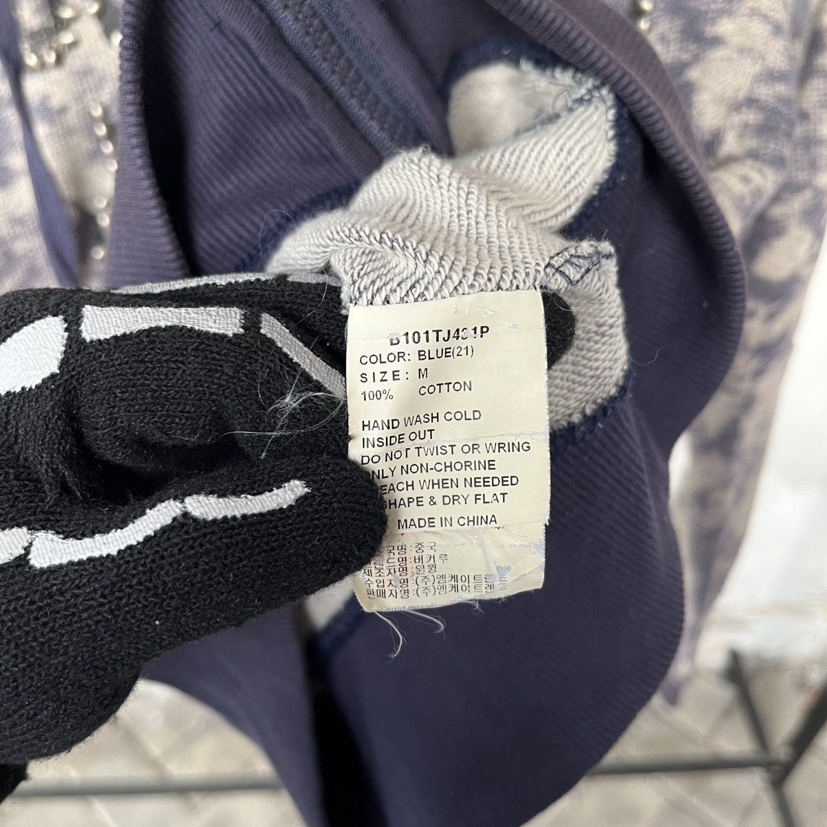 If Six Was Nine Y2K Rhinestone Zip Hoodie – Buckaroo Japan Grunge Size US M / EU 48-50 / 2 - 8 Thumbnail