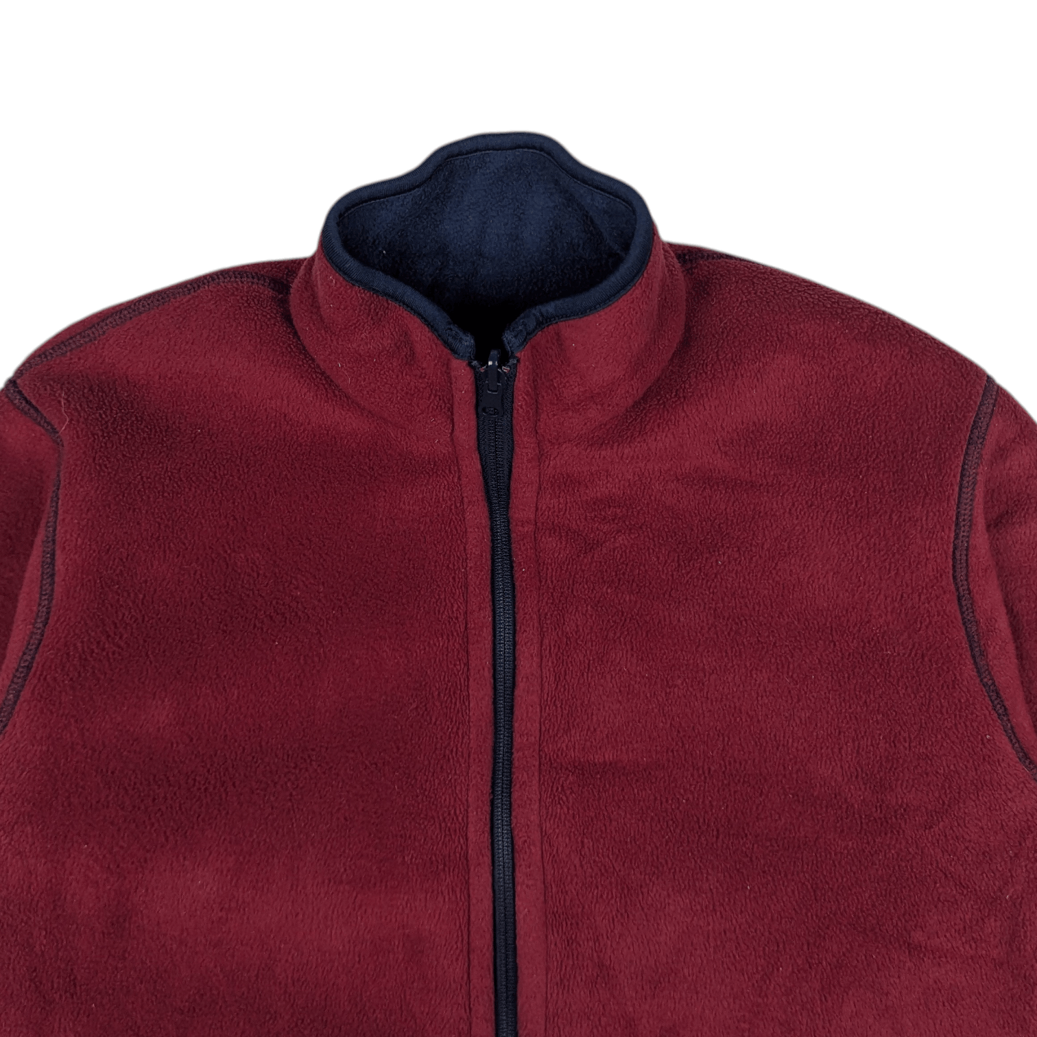 Uniqlo Vintage 90's UNIQLO Reversible Blue Navy Red Fleece Jacket Size US S / EU 44-46 / 1 - 13 Thumbnail