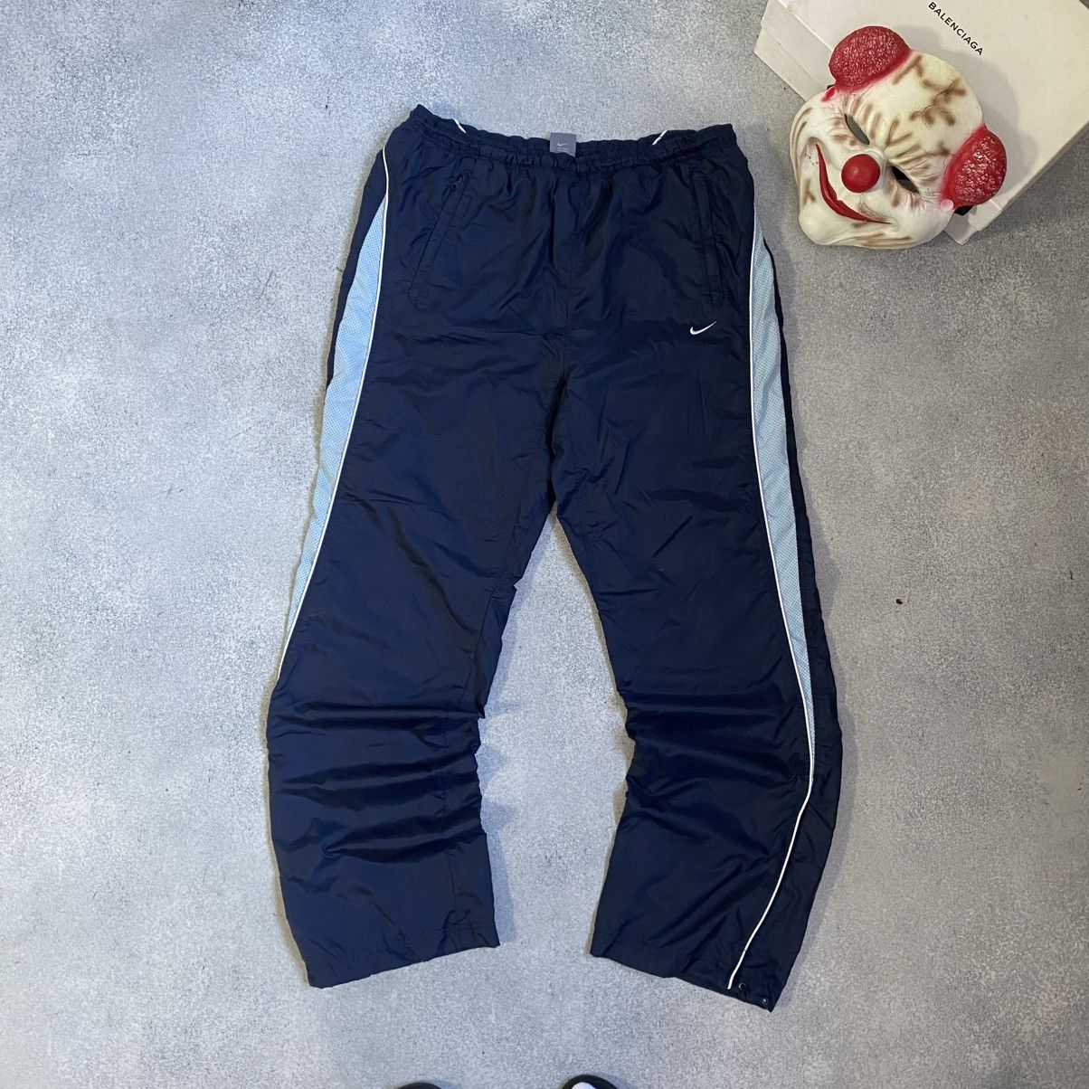 Nike Vintage Nike Track Pants Wide Leg Baggy Striped Swoosh Y2K Size US 36 / EU 52 - 1 Thumbnail