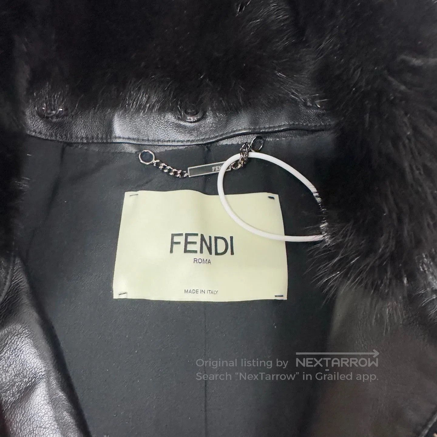 Fendi FENDI Karl Lagerfeld Mink Collar Lambskin Jacket. Size S / US 4 / IT 40 - 7 Thumbnail