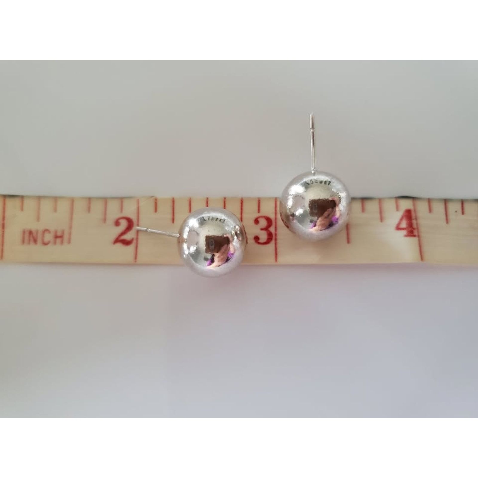 Other Vintage Sterling Silver Hollow Ball Stud Earrings Size ONE SIZE - 3 Thumbnail