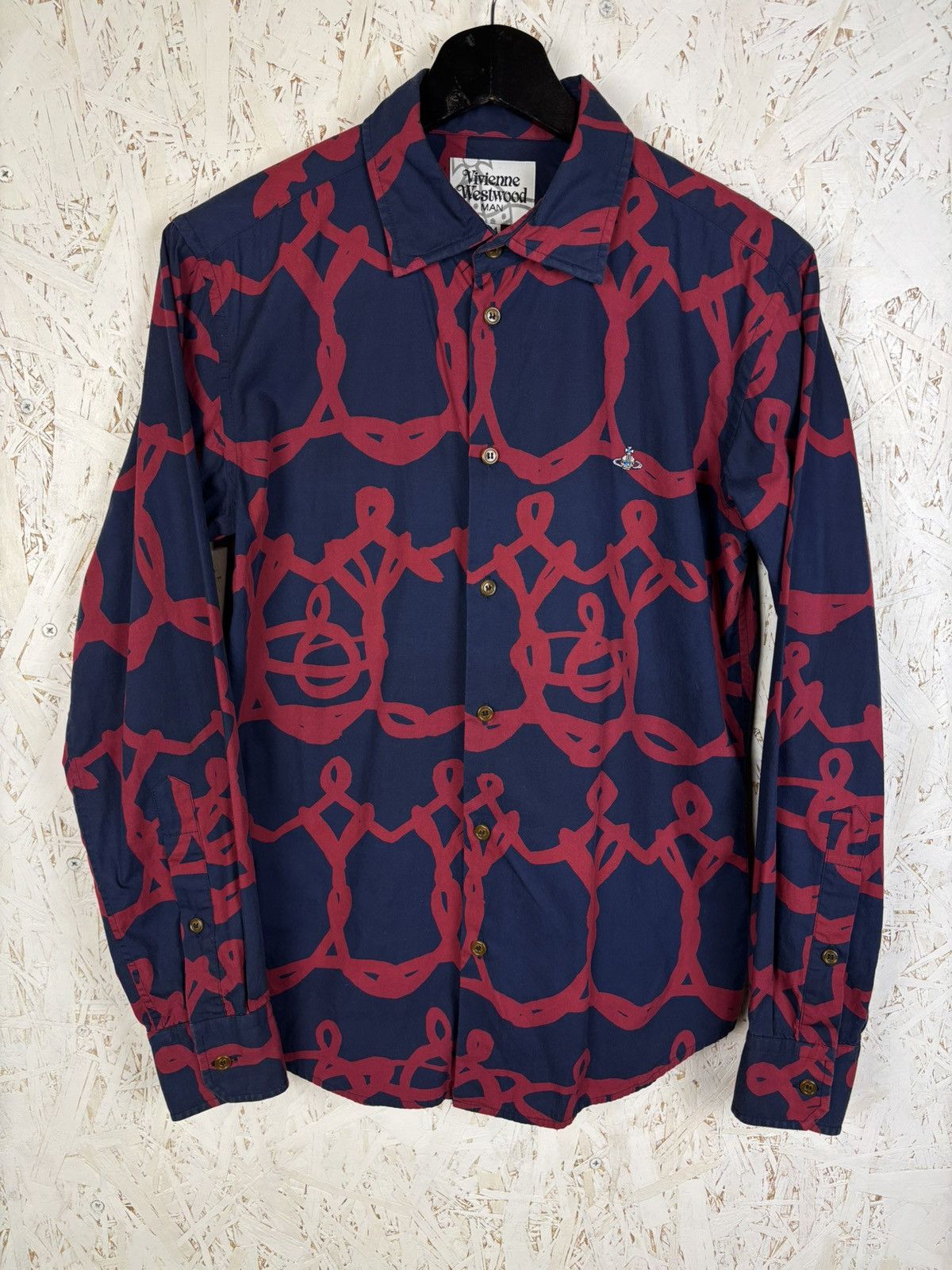 Vivienne Westwood Vivienne Westwood Man Orb Embroidery AOP Ornament Shirt 44 Size US S / EU 44-46 / 1 - 1 Thumbnail