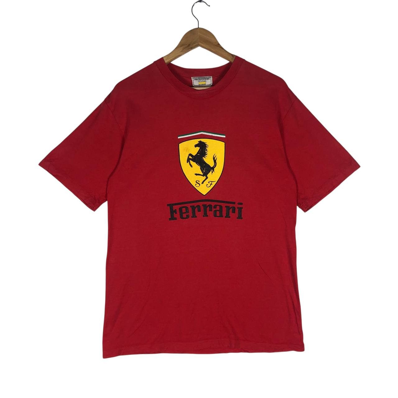 Ferrari Vintage 90's Ferrari Big Logo T-Shirt Size US M / EU 48-50 / 2 - 1 Thumbnail