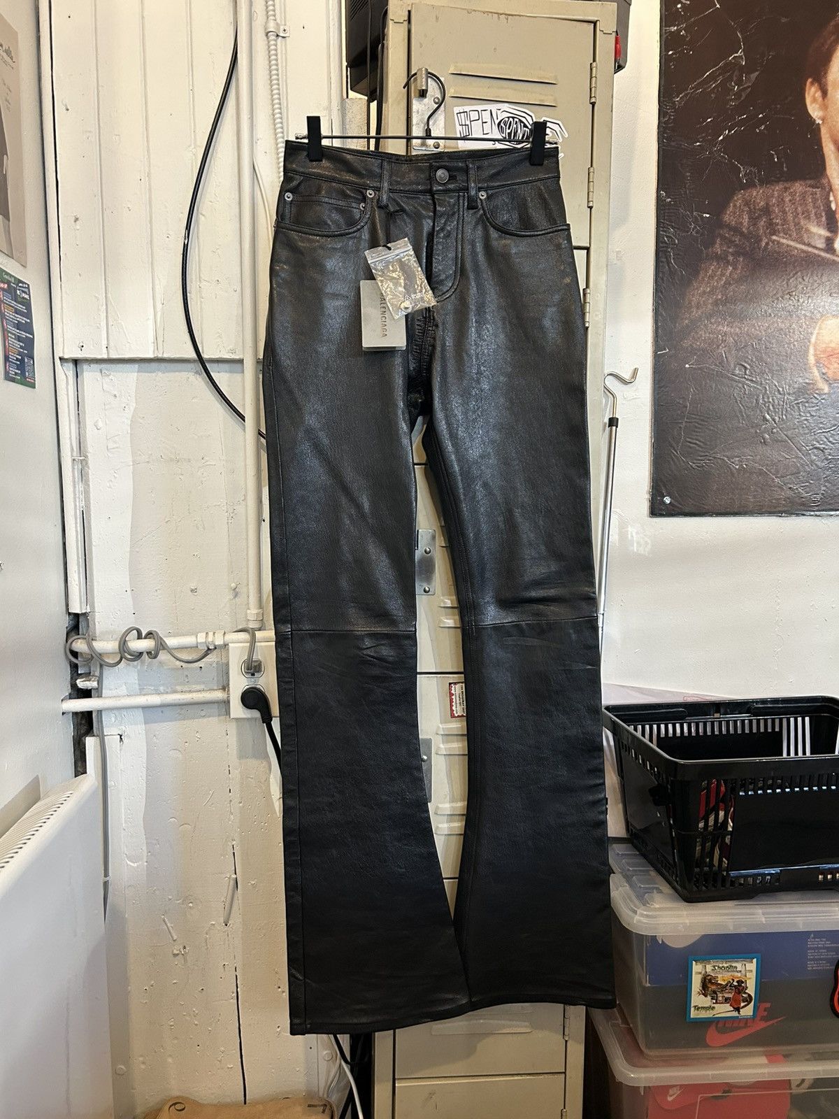 Balenciaga Balenciaga Flared leather pants Size US 29 - 1 Thumbnail