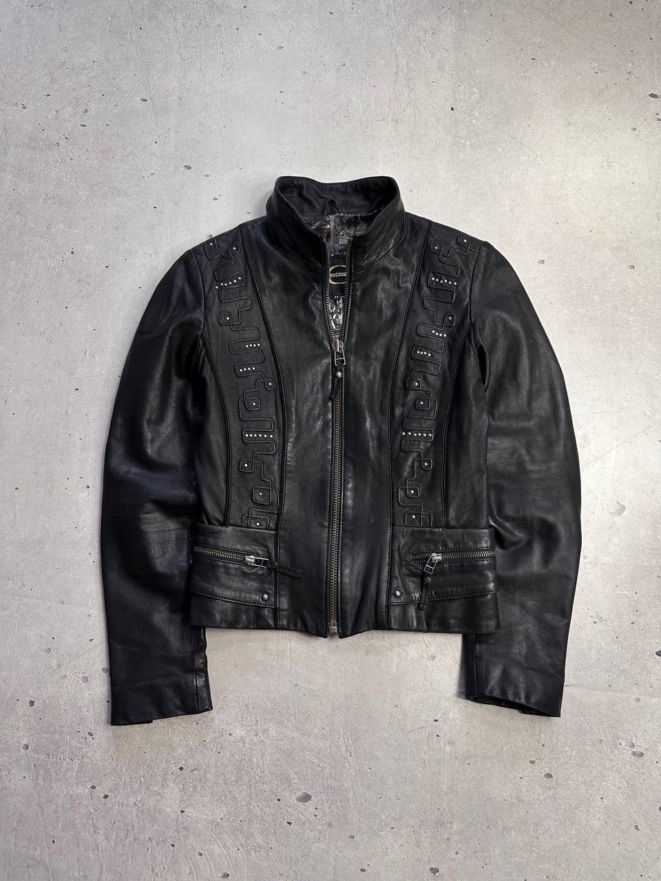 Roberto Cavalli Roberto Cavalli Leather Jacket Women’s XS Black Lambskin Y2K Size XS / US 0-2 / IT 36-38 - 1 Thumbnail