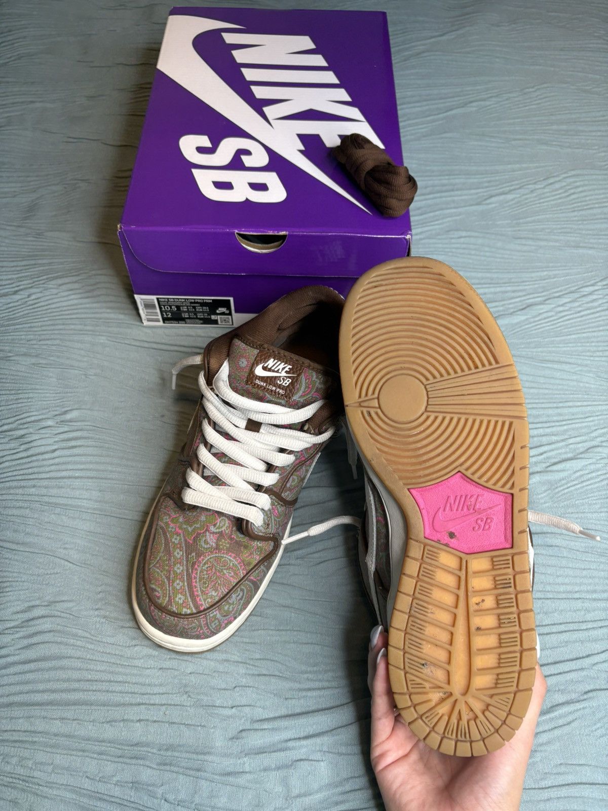 Nike SB Nike SB Dunk Low Pro “Paisley Brown” Size US 10.5 / EU 43-44 - 3 Thumbnail