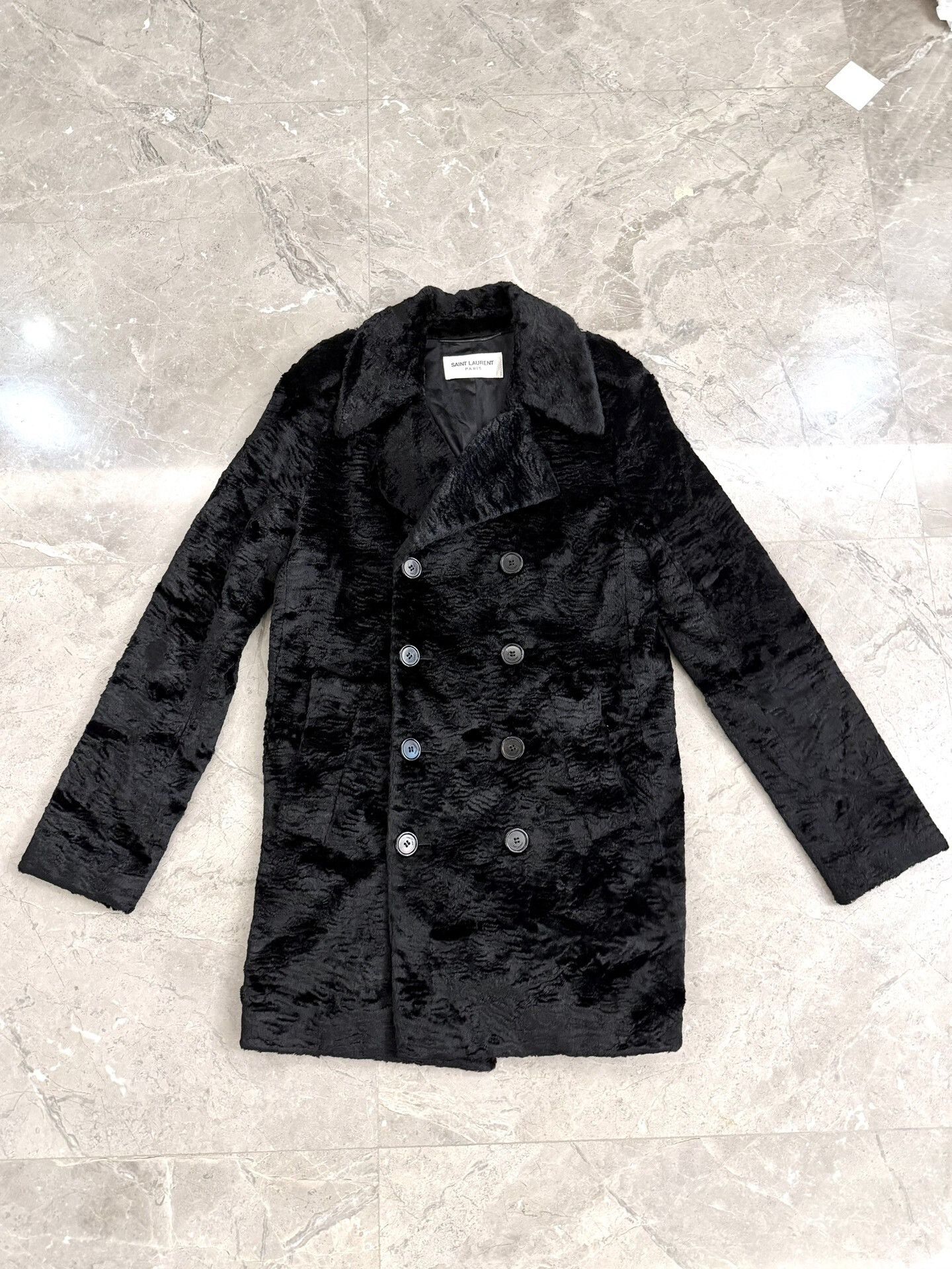 Saint Laurent Paris Saint Laurent Black Faux Fur Coat Size US M / EU 48-50 / 2 - 1 Thumbnail