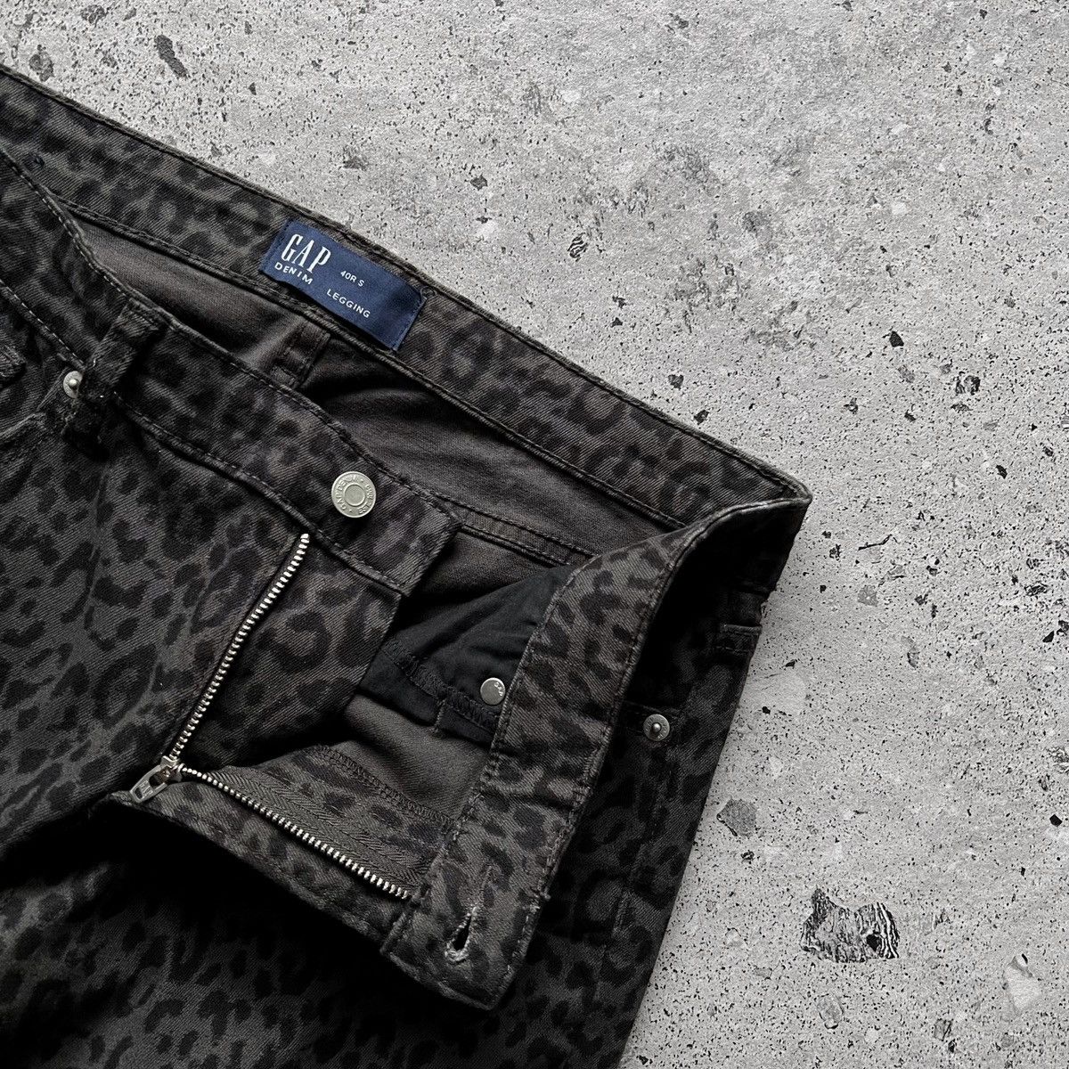 Designer × Gap Gap Womens Animal Print Legging Denim Jeans Zipper Size 30" / US 8 / IT 44 - 6 Thumbnail