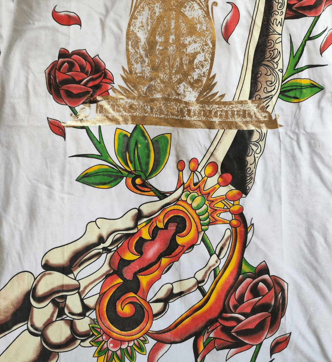 Ed Hardy ed hardy christinan audigier skull flowers grunge tshirt Size US XXL / EU 58 / 5 - 8 Thumbnail