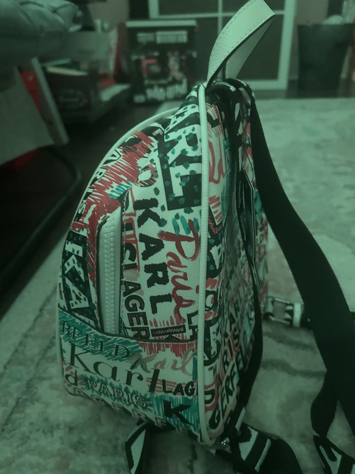 Karl Lagerfeld Karl Lagerfeld Multicolor Scribble Backpack Size ONE SIZE - 4 Thumbnail