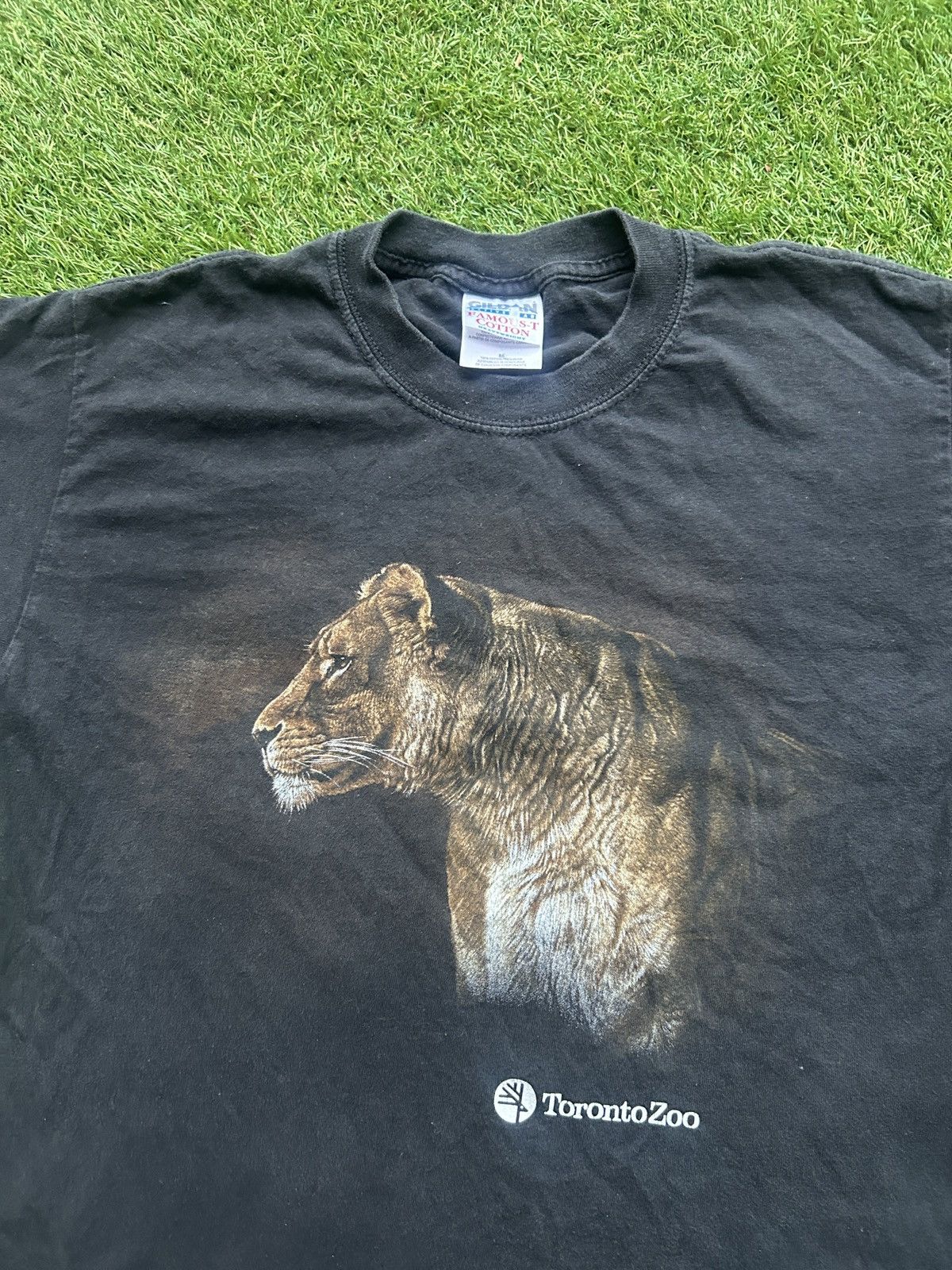 Vintage Vintage 90s Toronto Zoo Lion Graphic T-Shir Size US M / EU 48-50 / 2 - 2 Thumbnail
