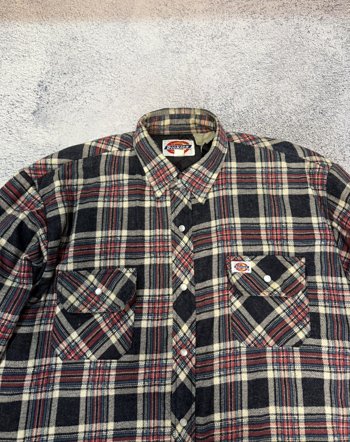 Dickies Vintage Dickies Flannel Shirt Jacket Quilted Lined Mens L Size US L / EU 52-54 / 3 - 8 Thumbnail