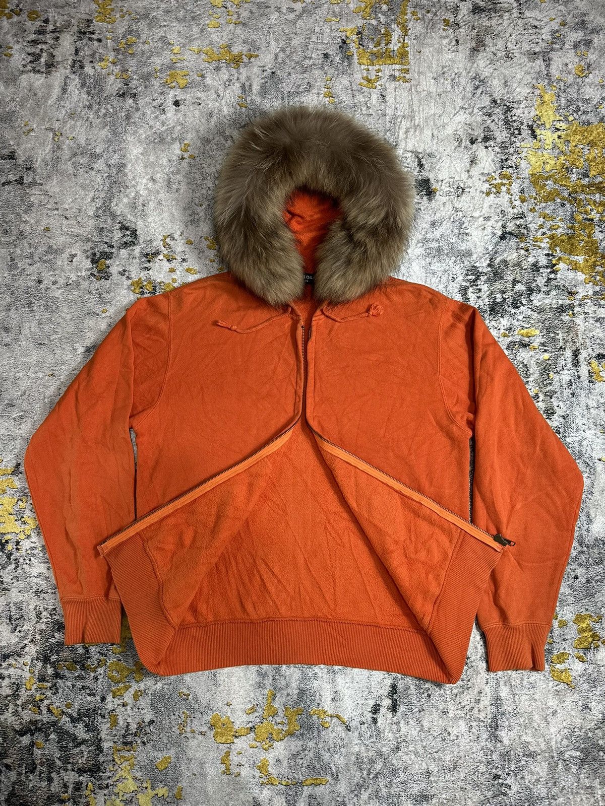 20471120 CRAZY FADED UNIQLO FUR Zip Up HOODIE ORANGE COLOUR Size US M / EU 48-50 / 2 - 4 Thumbnail