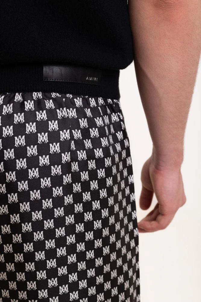 Amiri o1s1wg110525 Monogram Pattern Wool Short in Black/White Size US 34 / EU 50 - 5 Thumbnail