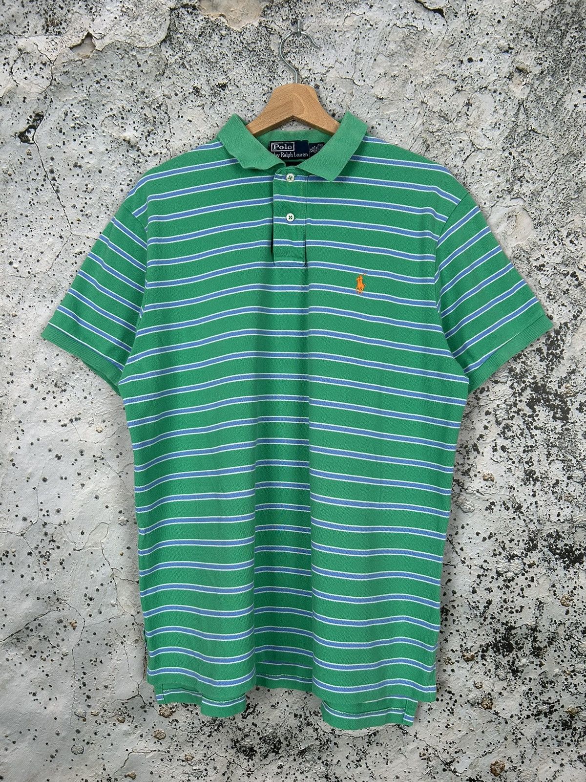 Polo Ralph Lauren Vintage Polo Ralph Lauren Striped Tee 90s Retro Hype Size US XL / EU 56 / 4 - 1 Thumbnail