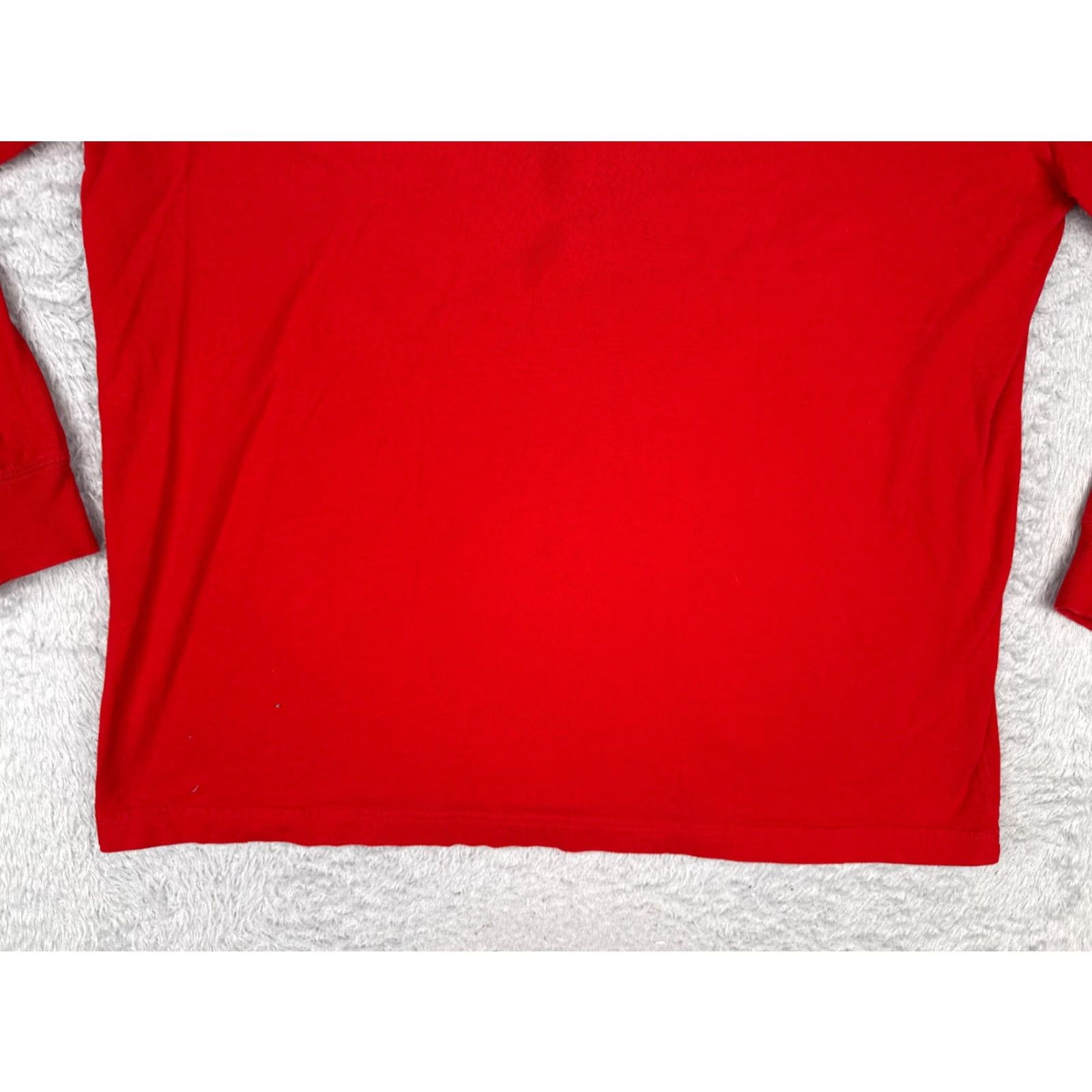 Tommy Hilfiger Tommy Hilfiger Shirt Adult XL Red Long Sleeve Cotton Jersey Logo Size US XL / EU 56 / 4 - 5 Thumbnail