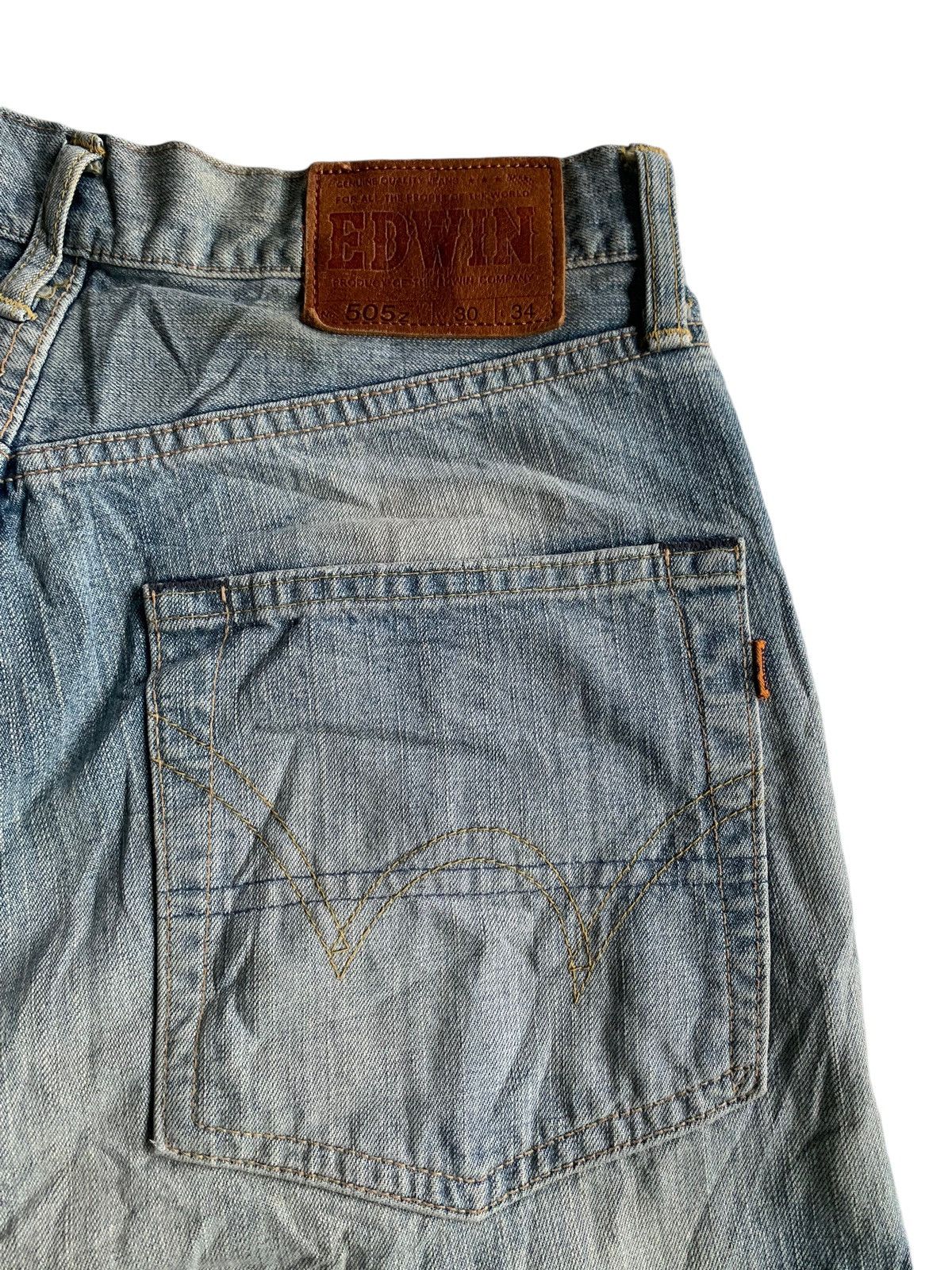 Edwin × Japanese Brand Edwin 505Z Selvedge Mudwash Distressed Denim Size US 29 - 10 Thumbnail