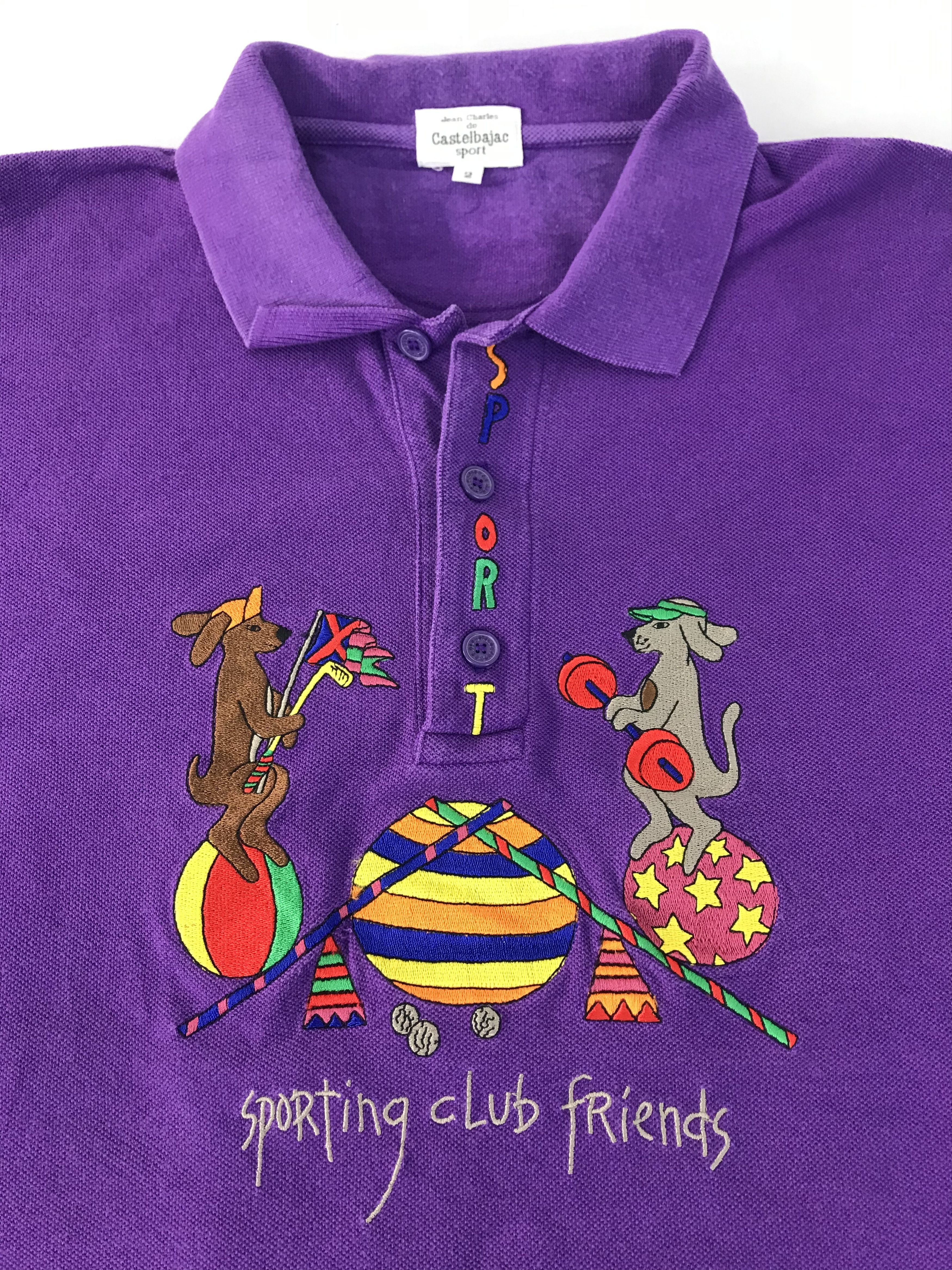 Jean Charles De Castelbajac 90s Jean Charles De Castelbajac Sport Bear Club Polo Tee Size US M / EU 48-50 / 2 - 4 Thumbnail