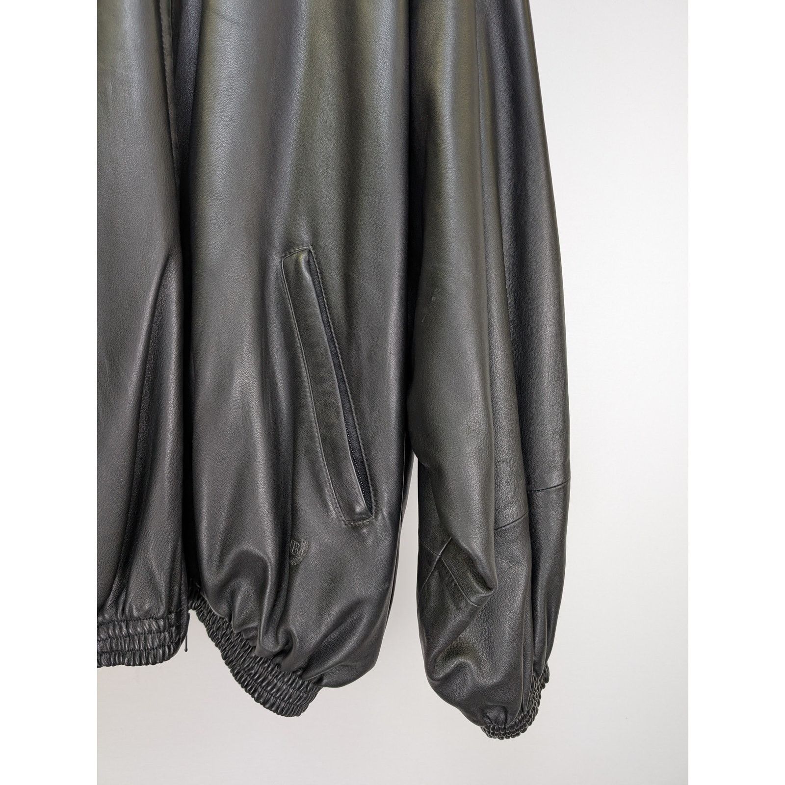 Balenciaga o1rshd1 Leather Down Jacket in Black Size US L / EU 52-54 / 3 - 3 Thumbnail