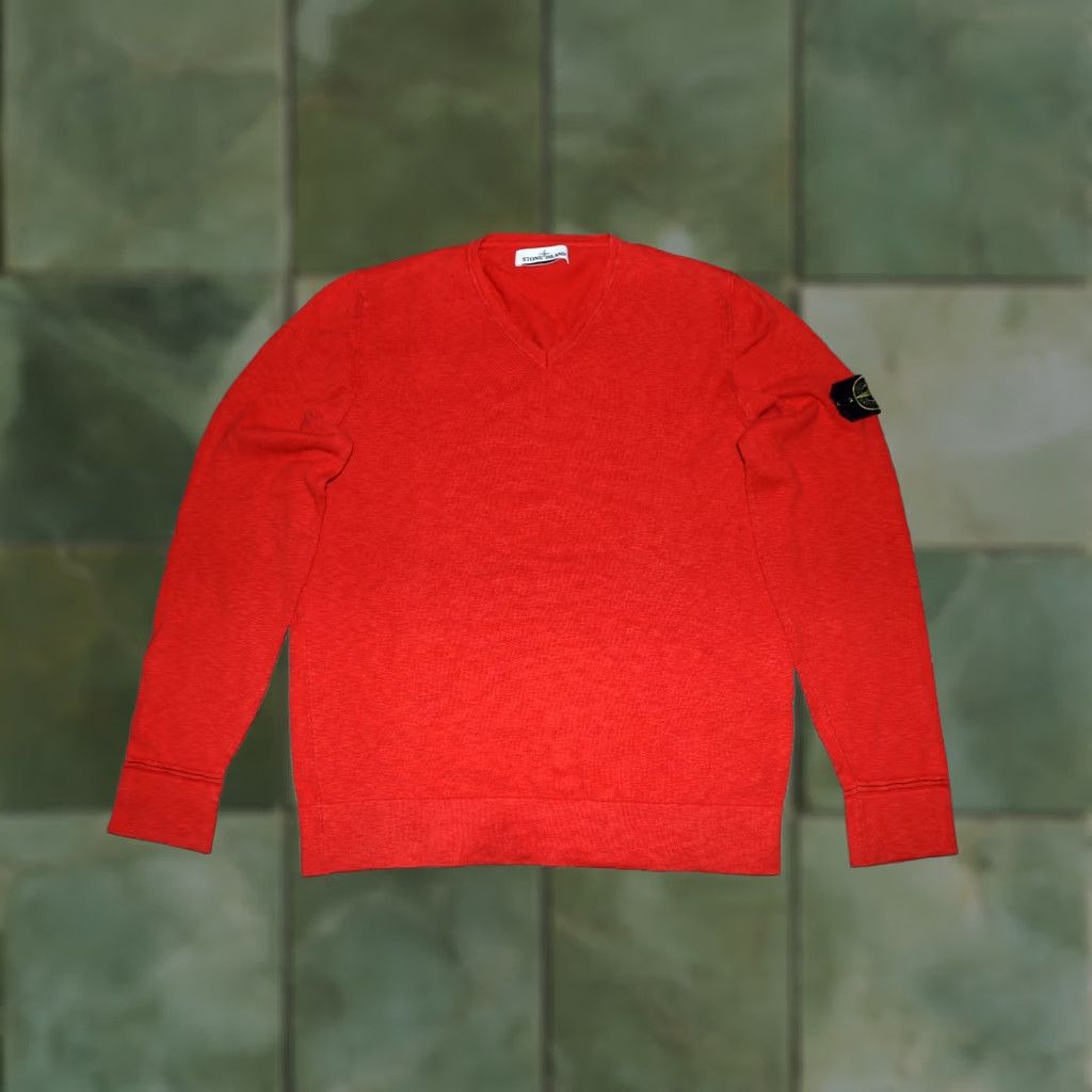 Stone Island STONE ISLAND V NECK SWEATER JUMPER SWEATSHIRT ORANGE MENS LARGE ORIGINAL Size US L / EU 52-54 / 3 - 1 Thumbnail