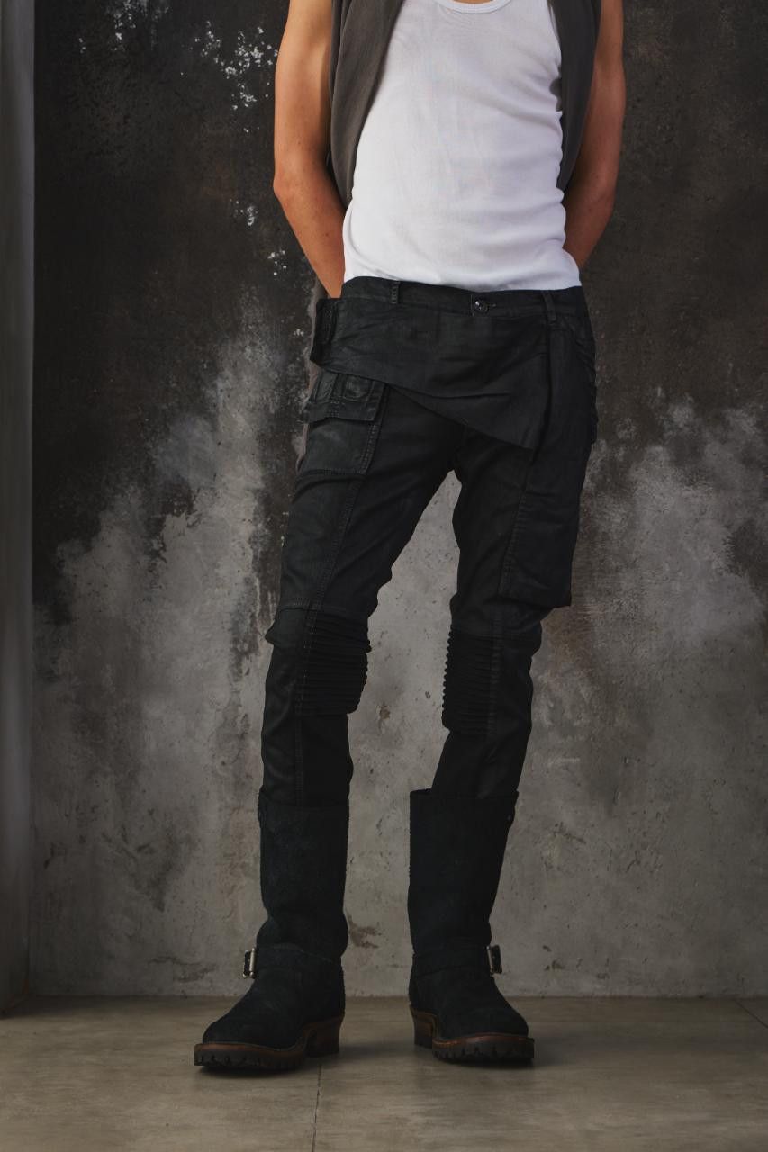 Rick Owens Drkshdw Rick Owens Drkshdw Waxed Memphis Cut Denim Size US 33 - 1 Thumbnail