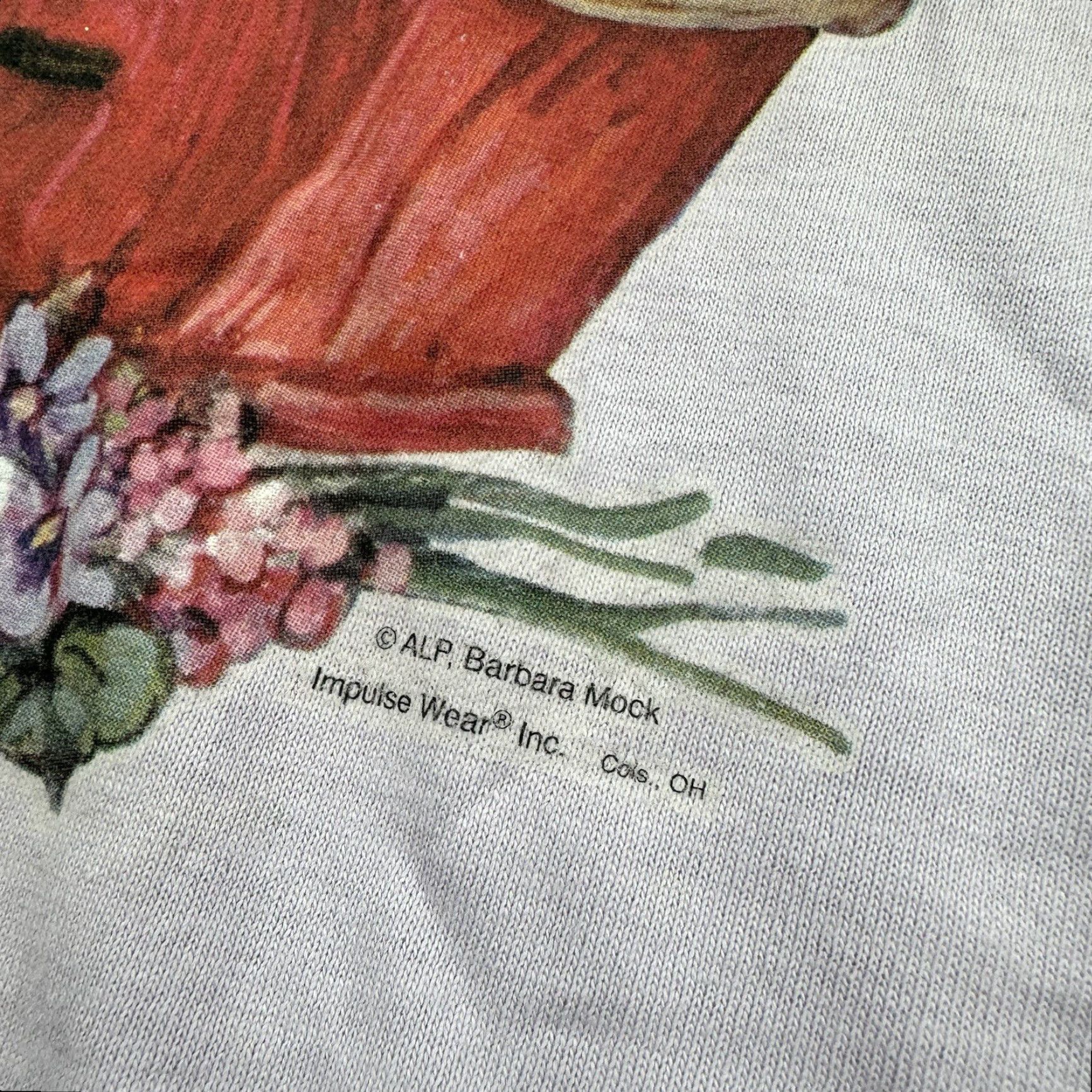 Anvil VINTAGE Anvil Women's T-Shirt Short Sleeve Crew Neck Medium Purple Nature Birds Flowers Y2K Size M / US 6-8 / IT 42-44 - 6 Thumbnail