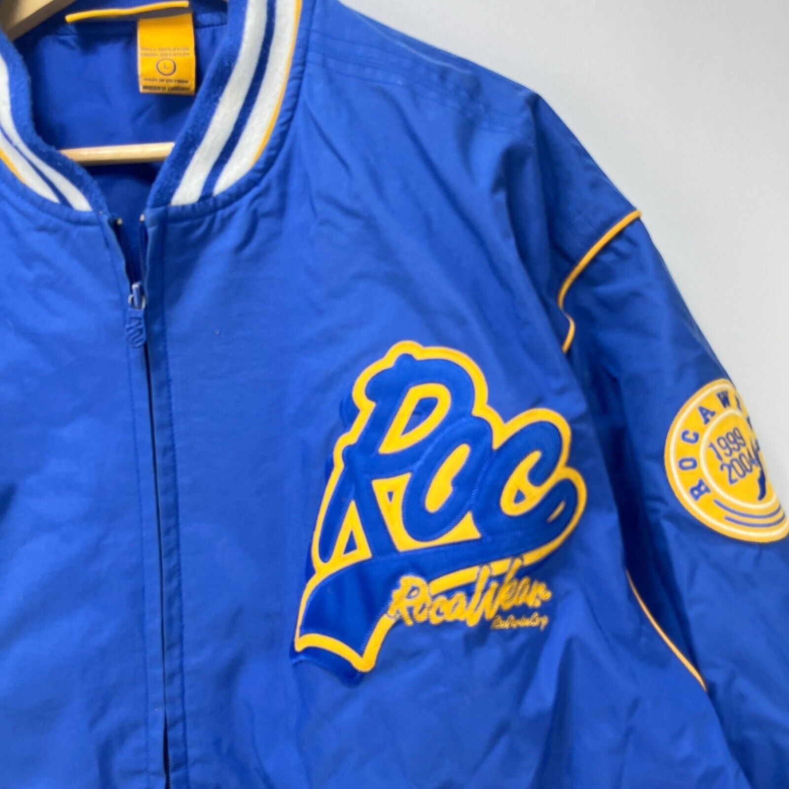 Rocawear × Vintage Vintage Y2K Rocawear Letterman Varsity Jacket Zip Up Large Size US L / EU 52-54 / 3 - 3 Thumbnail