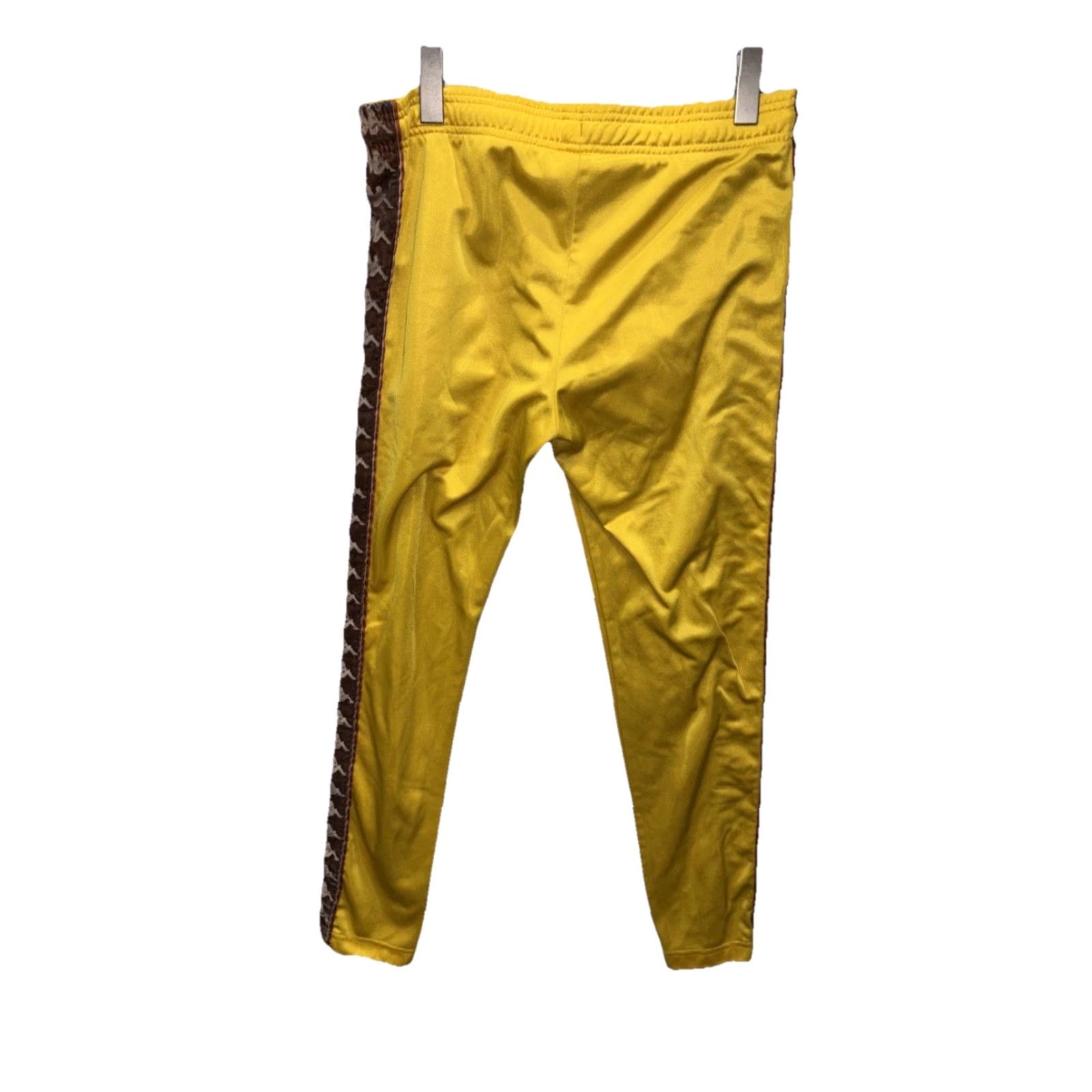 Kappa Kappa Pants Men S Yellow Spell Out Taped Logo Track Sweatpants Joggers Pockets Size US 29 - 7 Thumbnail