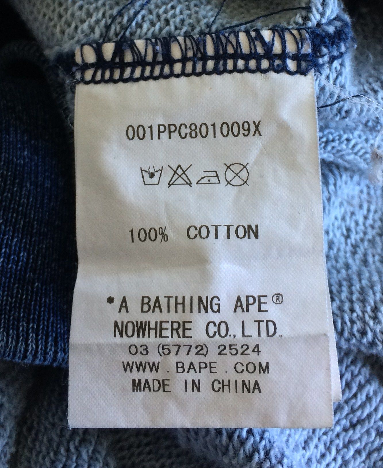 Bape Indigo College Pullover Hoodie Size US L / EU 52-54 / 3 - 7 Thumbnail
