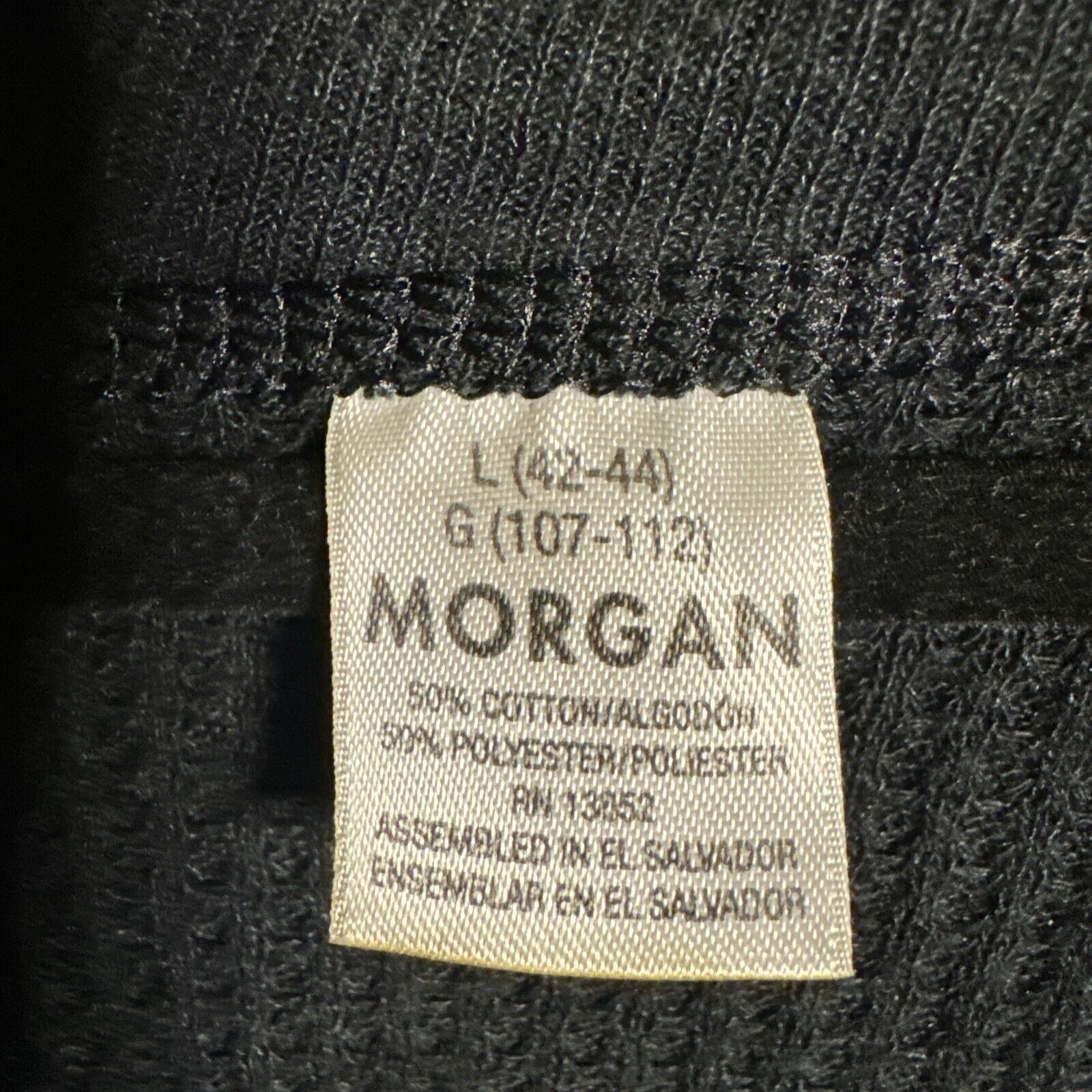 Other Morgan Workwear Waffle Knit Henley T Shirt Large Black Size L / US 10 / IT 46 - 2 Thumbnail