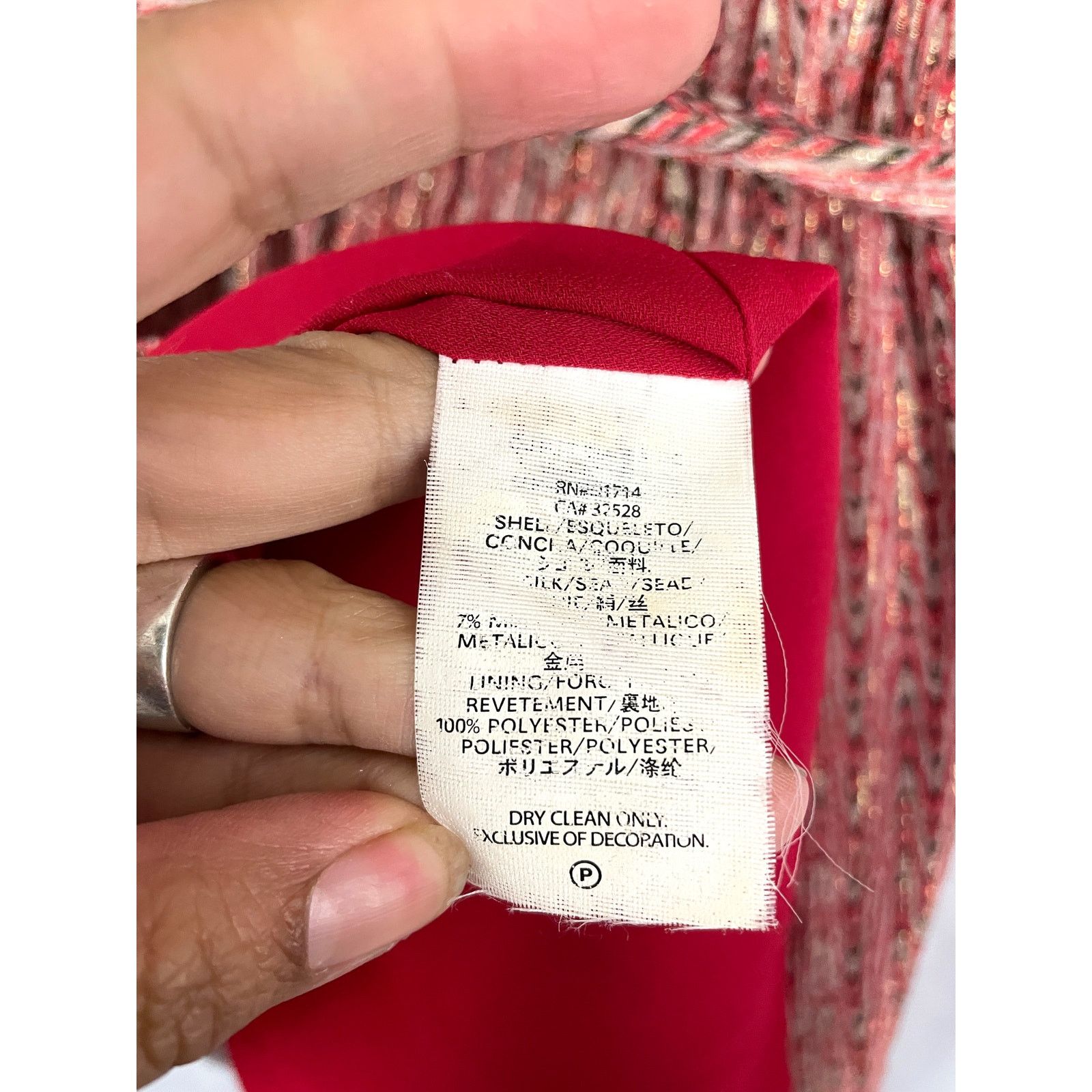 Armani Exchange Armani Exchange AX Silk Abstract Metallic Dress Sz 4 Size S / US 4 / IT 40 - 5 Thumbnail