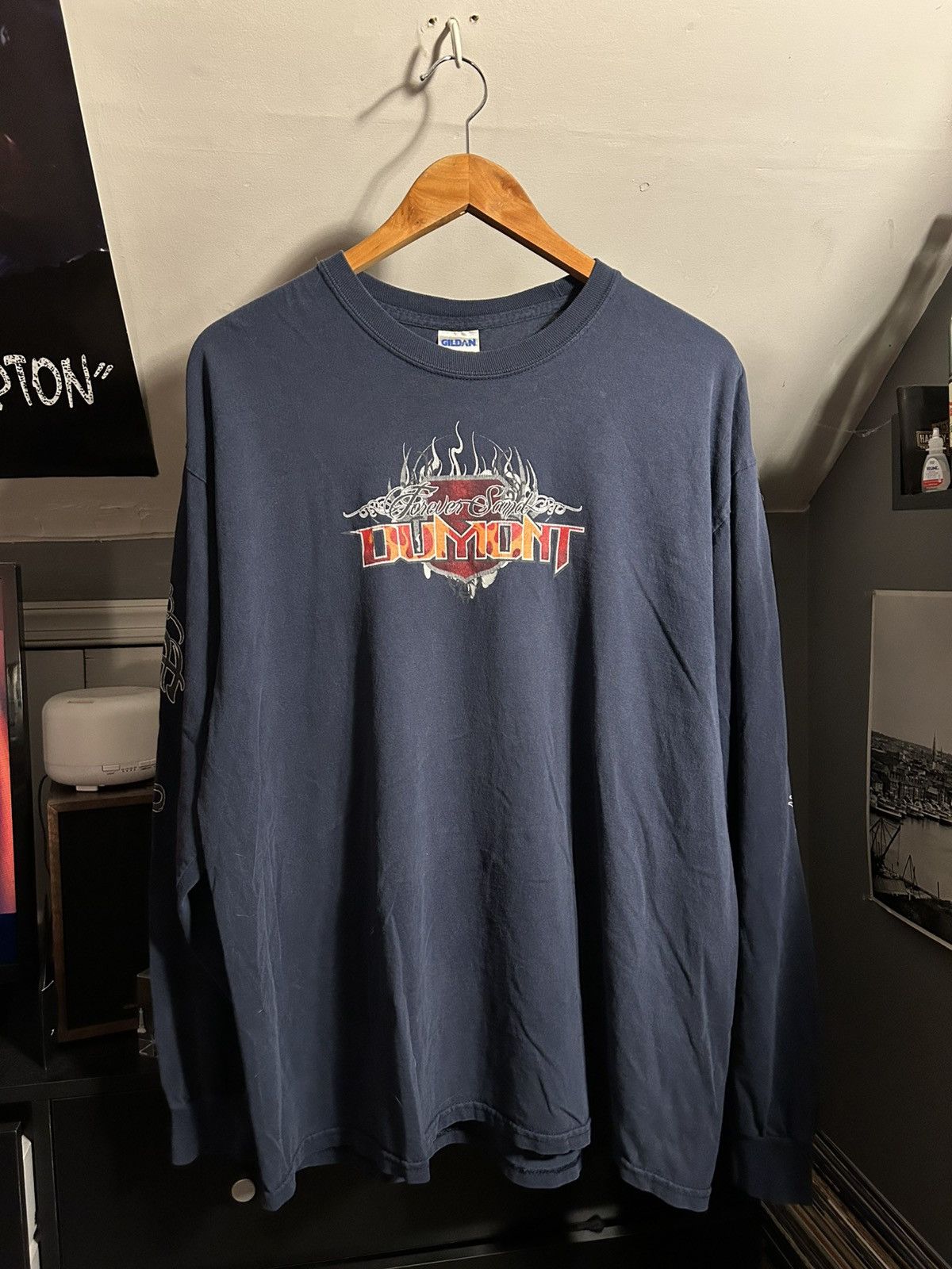 Gildan Vintage 2000’s Dumont Sand Dunes Flame Longsleeve Shirt Size US XL / EU 56 / 4 - 1 Thumbnail
