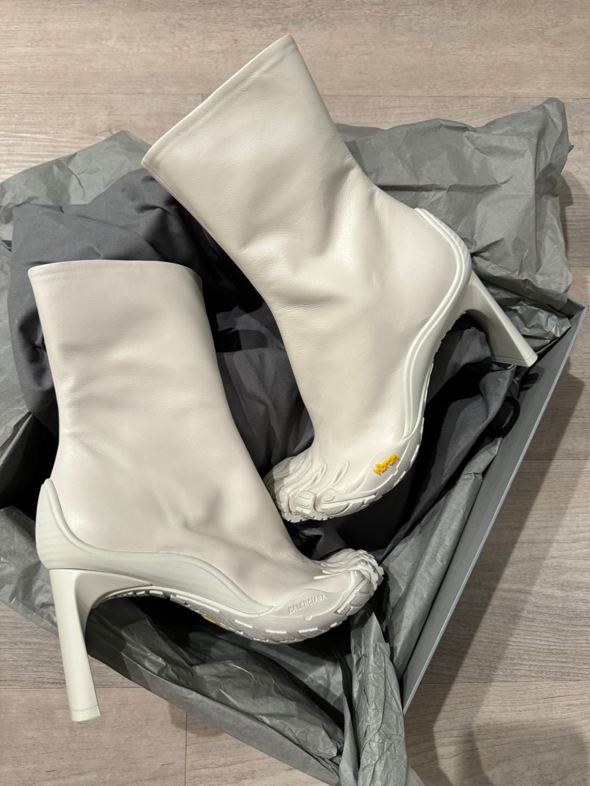 Vibram Leather Five Fingers Heeled Sock Boots