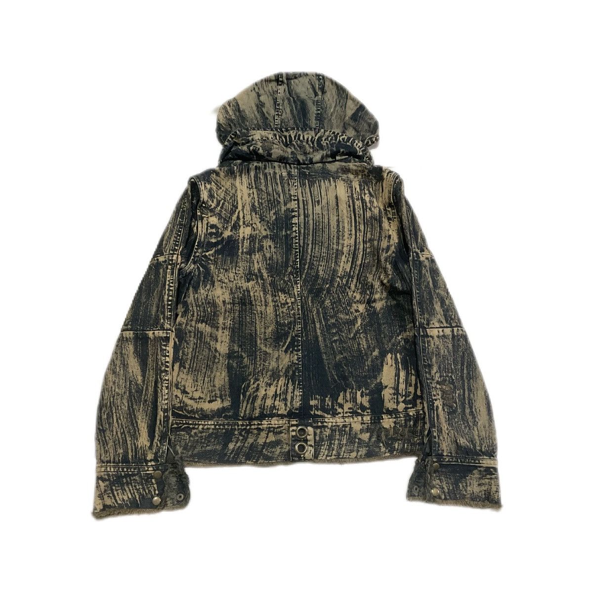 14th Addiction × If Six Was Nine × In The Attic 🔥Sick Y2K In The Attic Mud Wash Denim Jacket Hooded Size US L / EU 52-54 / 3 - 8 Thumbnail