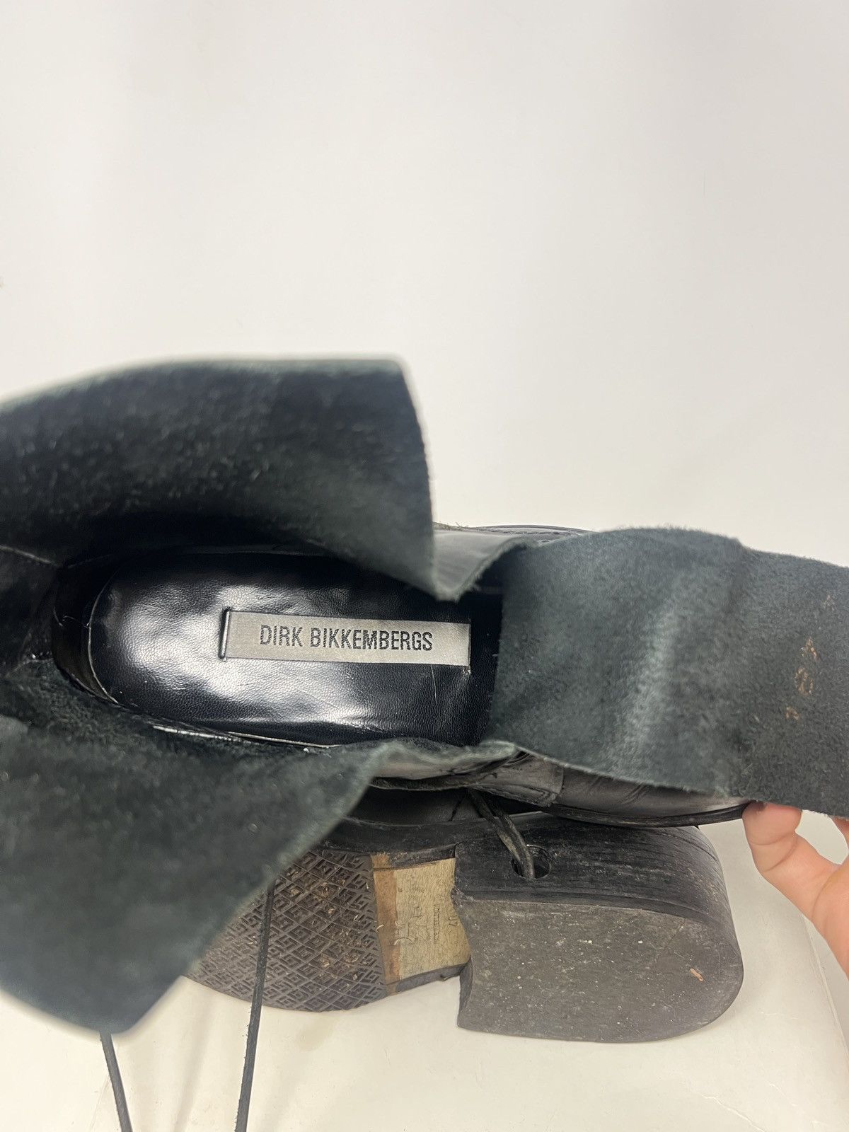 Dirk Bikkembergs Vintage 90s DIRK BIKKEMBERGS Black Pierced Heel Boot SZ 40 Size US 7 / EU 40 - 12 Thumbnail