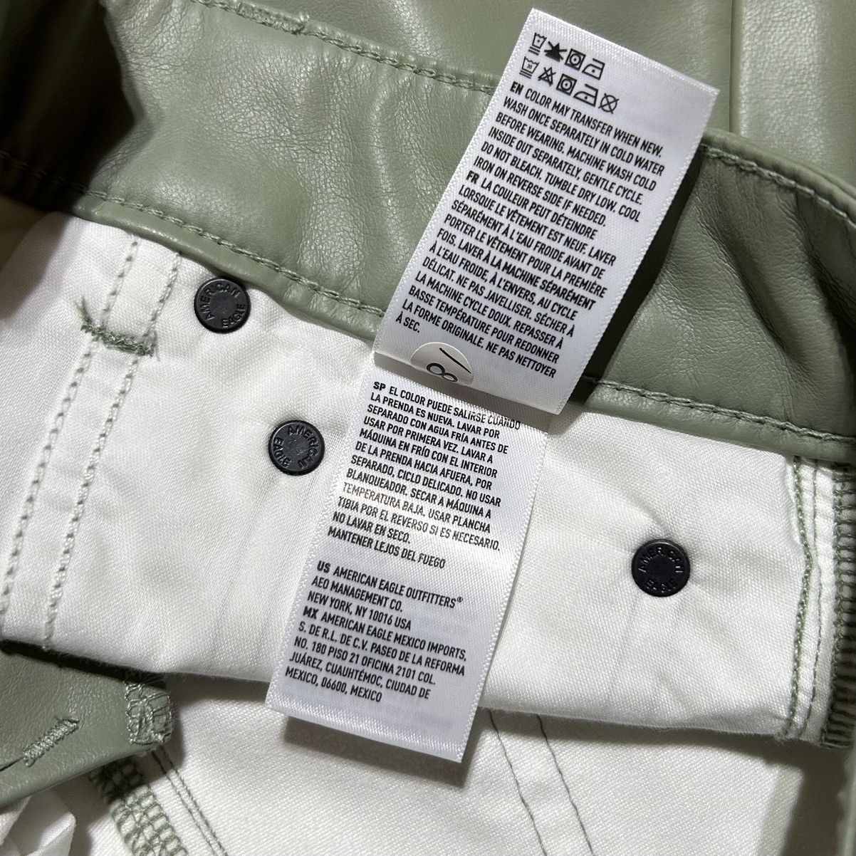 American Eagle Outfitters American Eagle Pants Vegan Leather High Rise Size 00 NEW Size 24" / US 00 / IT 34 - 11 Thumbnail